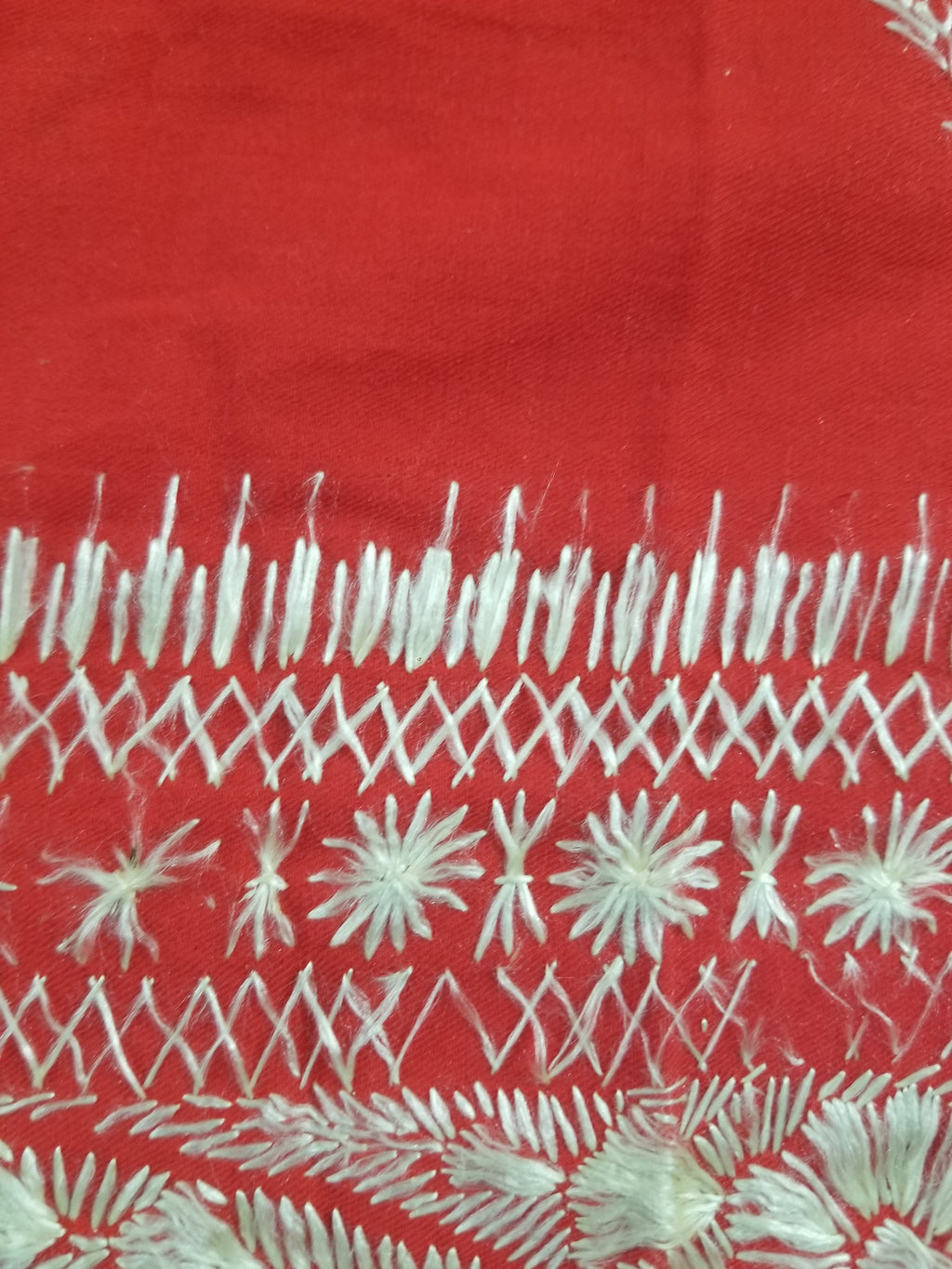 Antique Traditional Indian Kashmiri Hand Embroidered Paisley Shawl 170x160cm