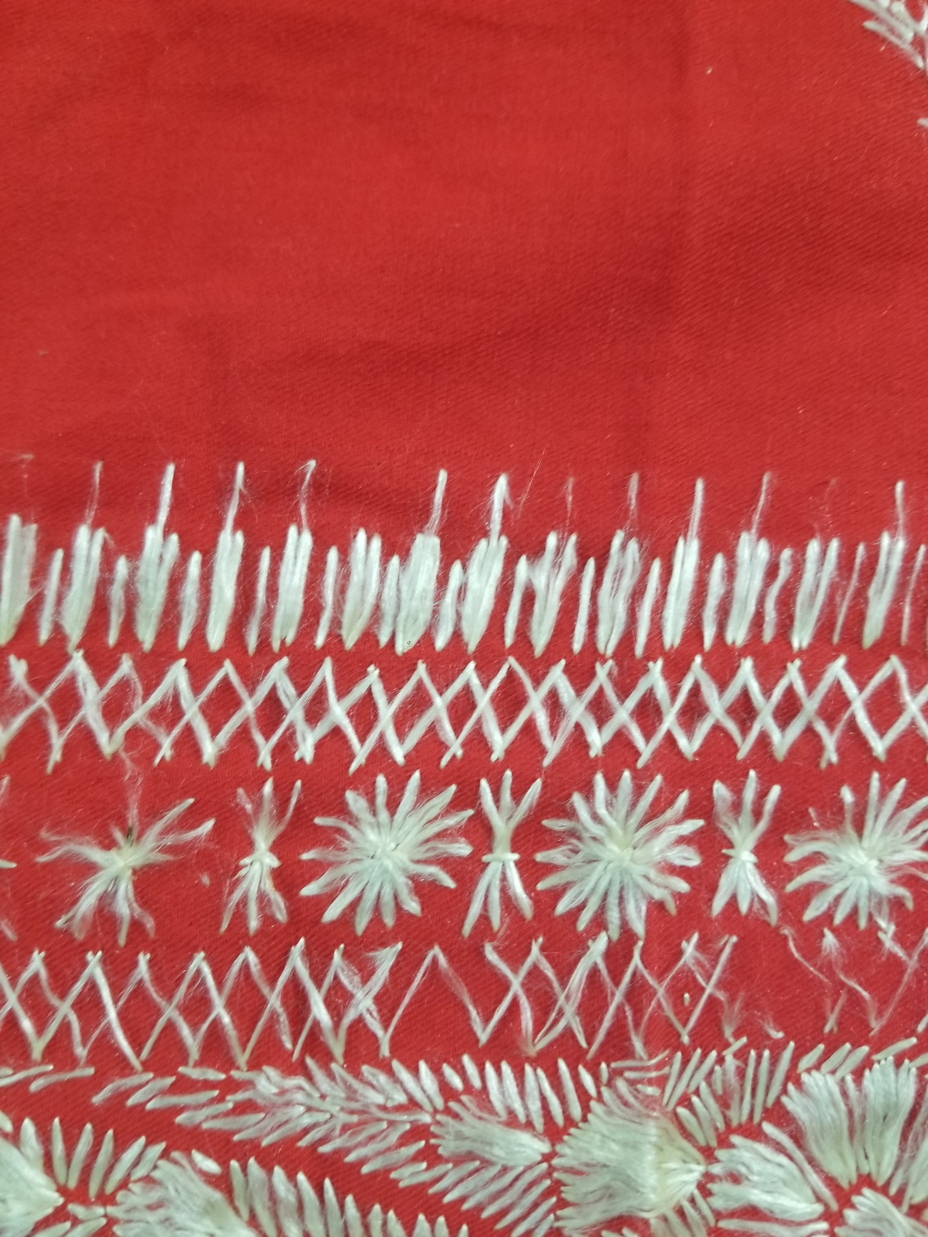 Antique Traditional Indian Kashmiri Hand Embroidered Paisley Shawl 170x160cm