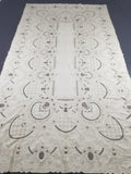 Vintage European Madeira Style Hand Embroidered Cutwork Tablecloth 306x170cm