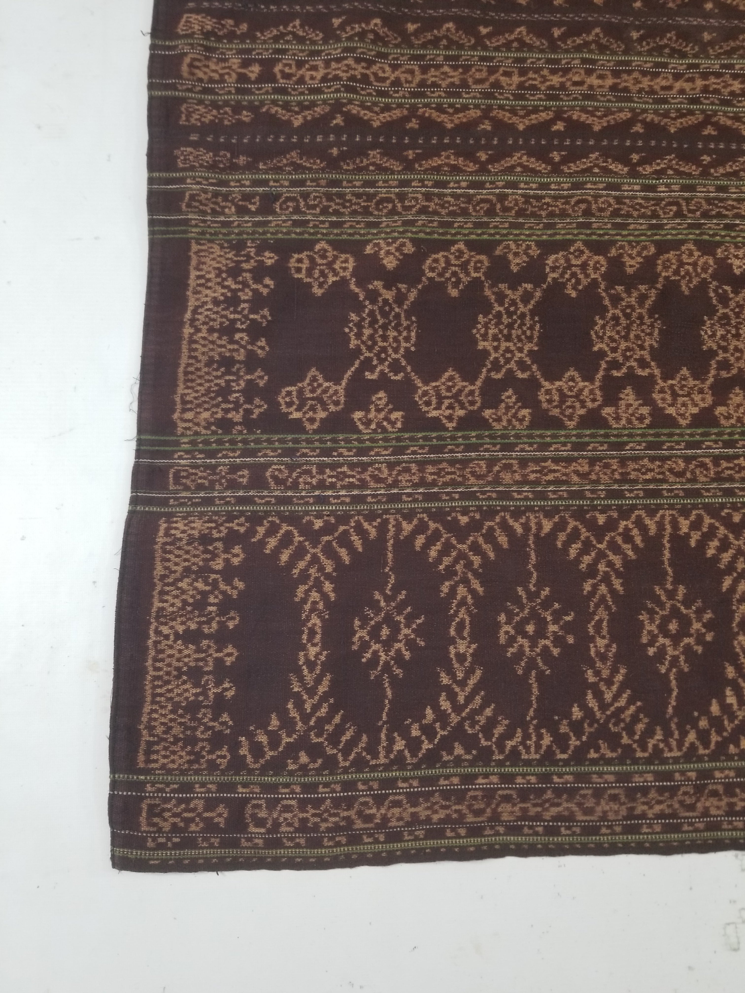 Vintage Traditional Indonesian Ikat Handwoven Tribal Textile 163x130cm