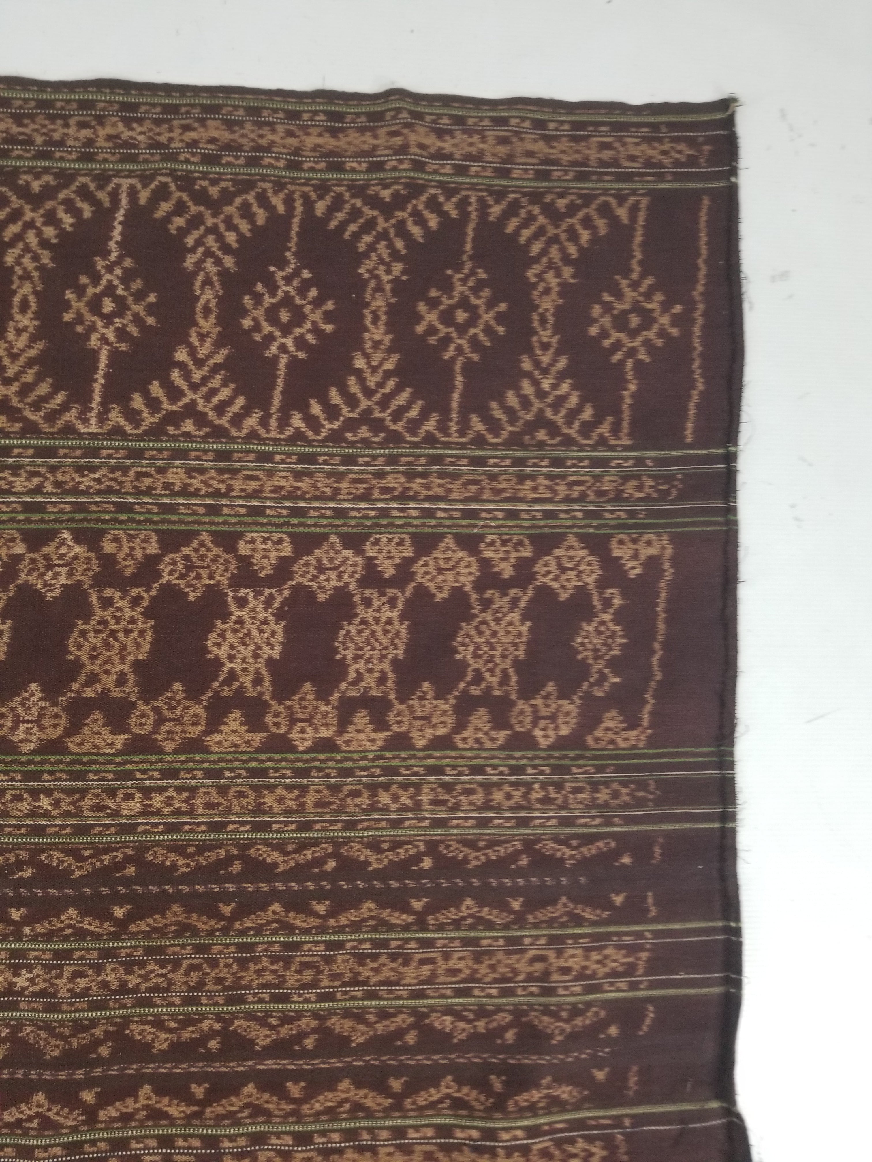 Vintage Traditional Indonesian Ikat Handwoven Tribal Textile 163x130cm