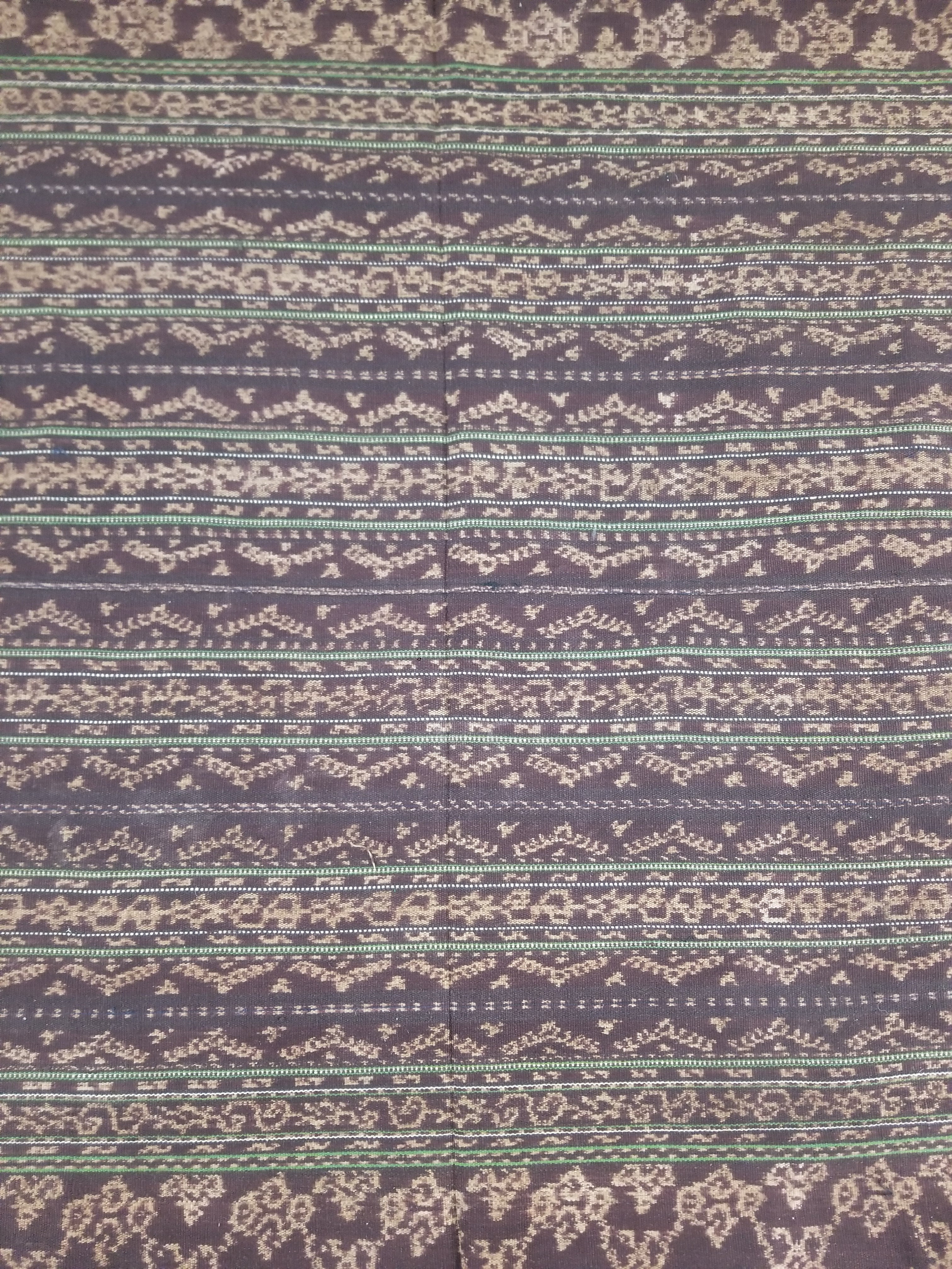 Vintage Traditional Indonesian Ikat Handwoven Tribal Textile 163x130cm