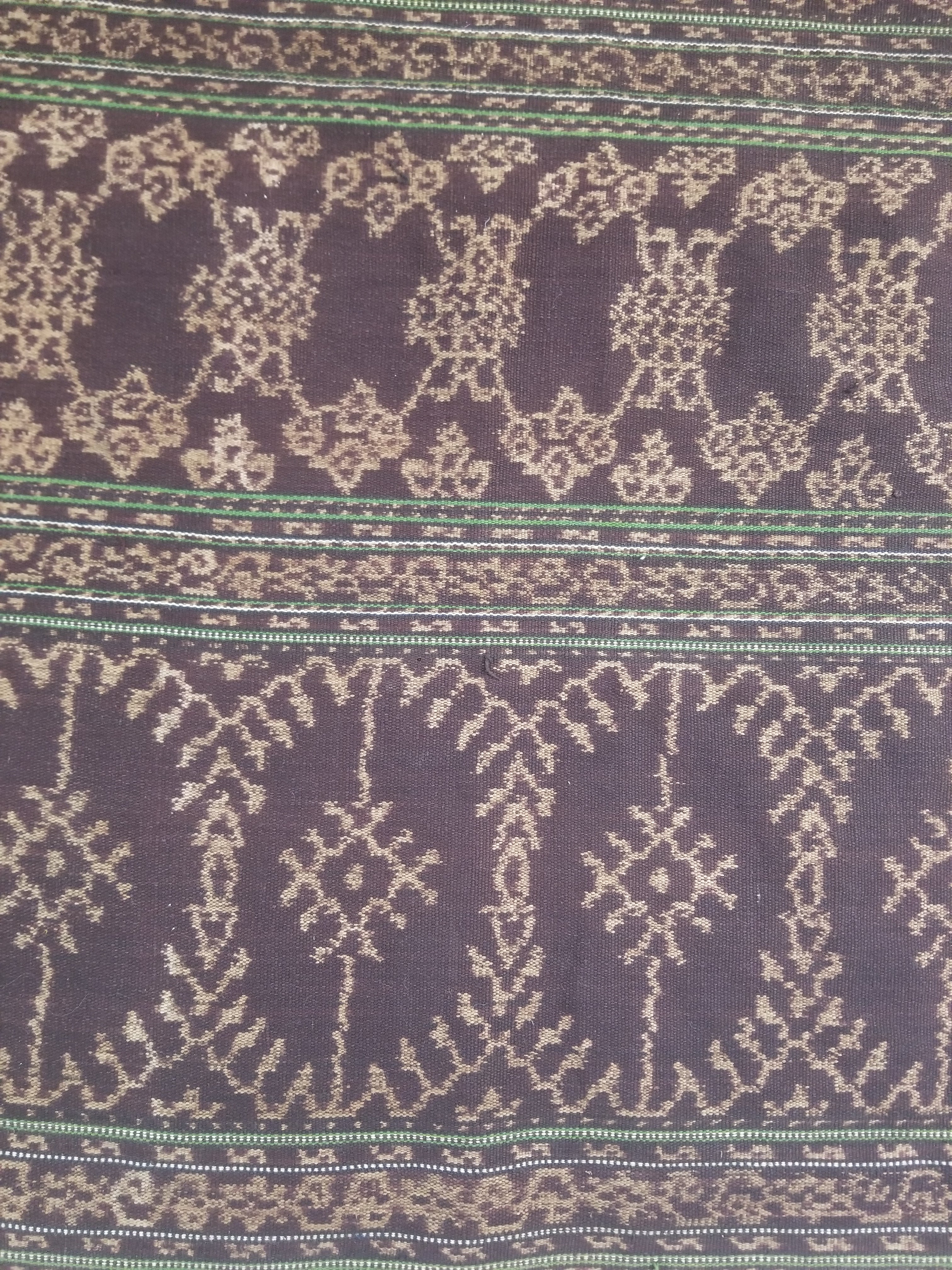 Vintage Traditional Indonesian Ikat Handwoven Tribal Textile 163x130cm