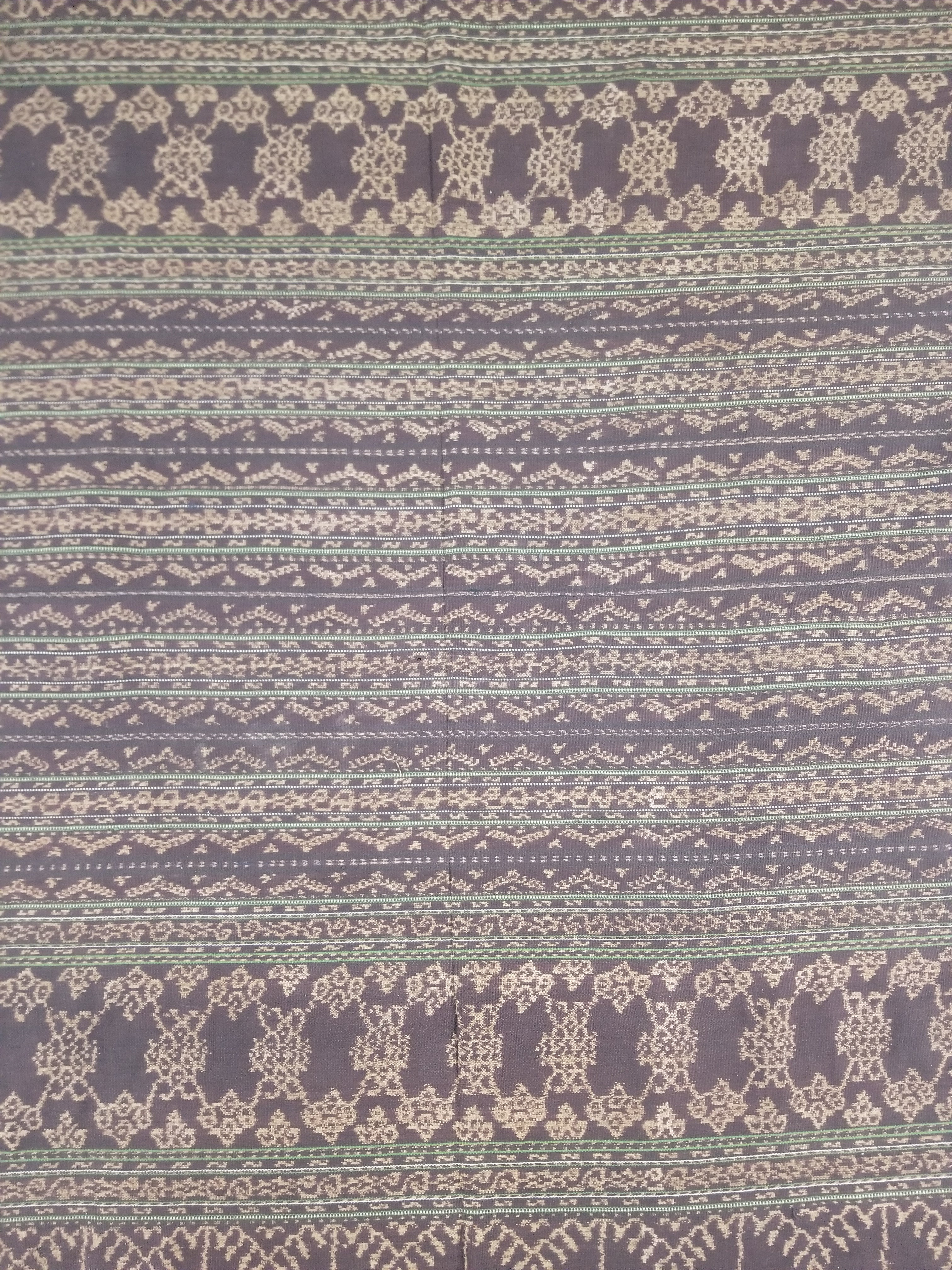 Vintage Traditional Indonesian Ikat Handwoven Tribal Textile 163x130cm