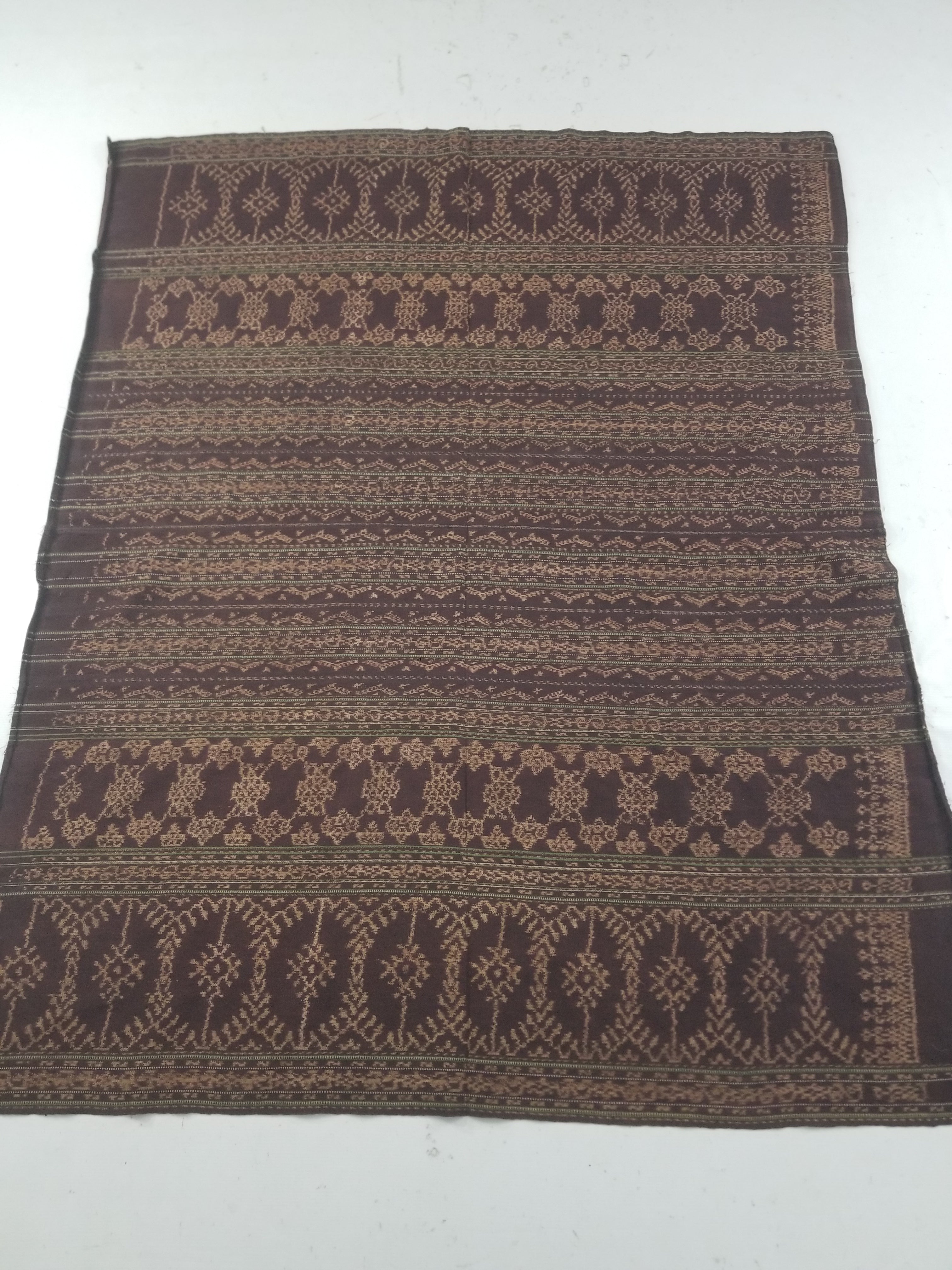 Vintage Traditional Indonesian Ikat Handwoven Tribal Textile 163x130cm