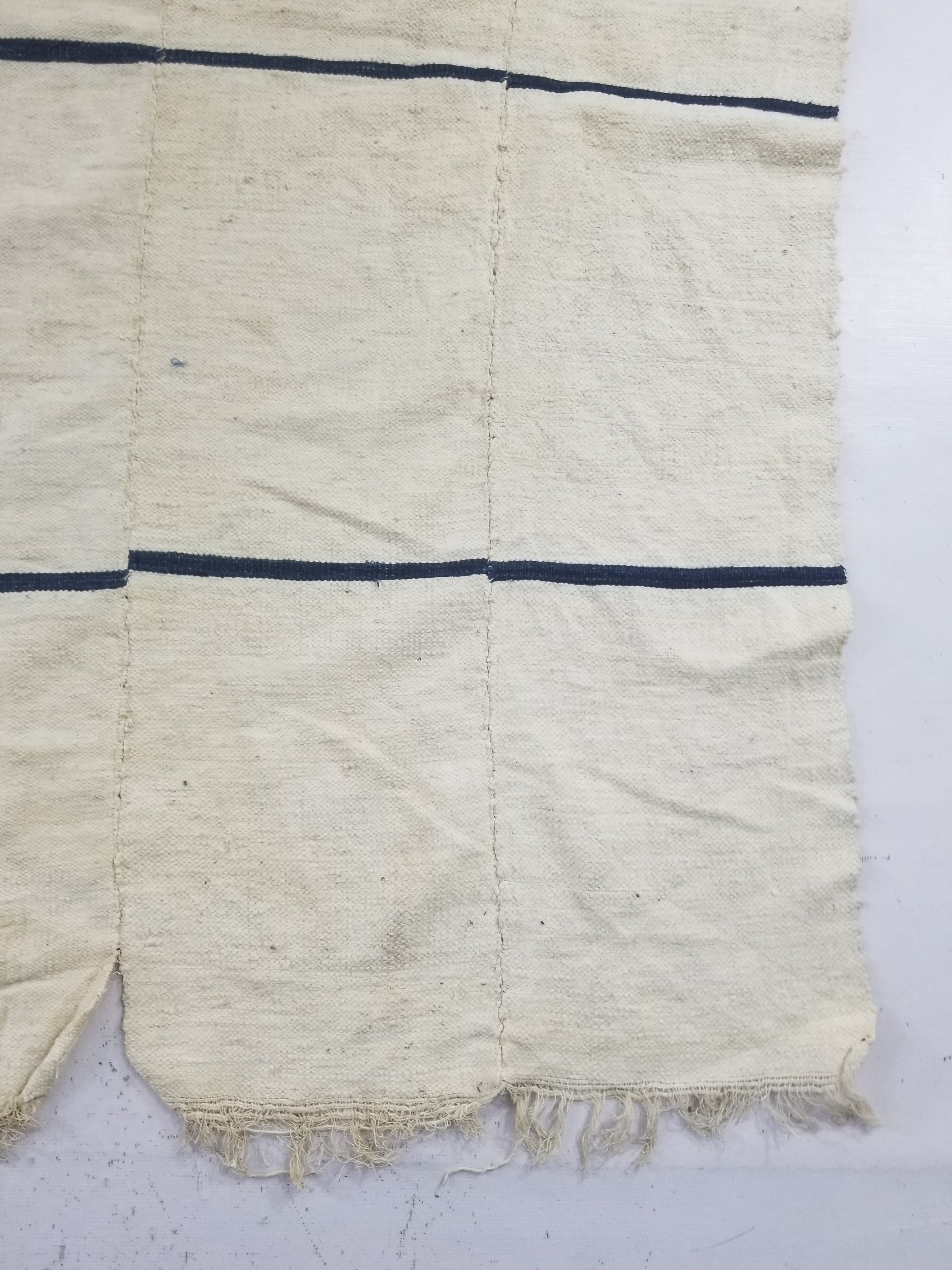 Vintage African Kente Cloth Handwoven Ghananian Textile 226x130cm