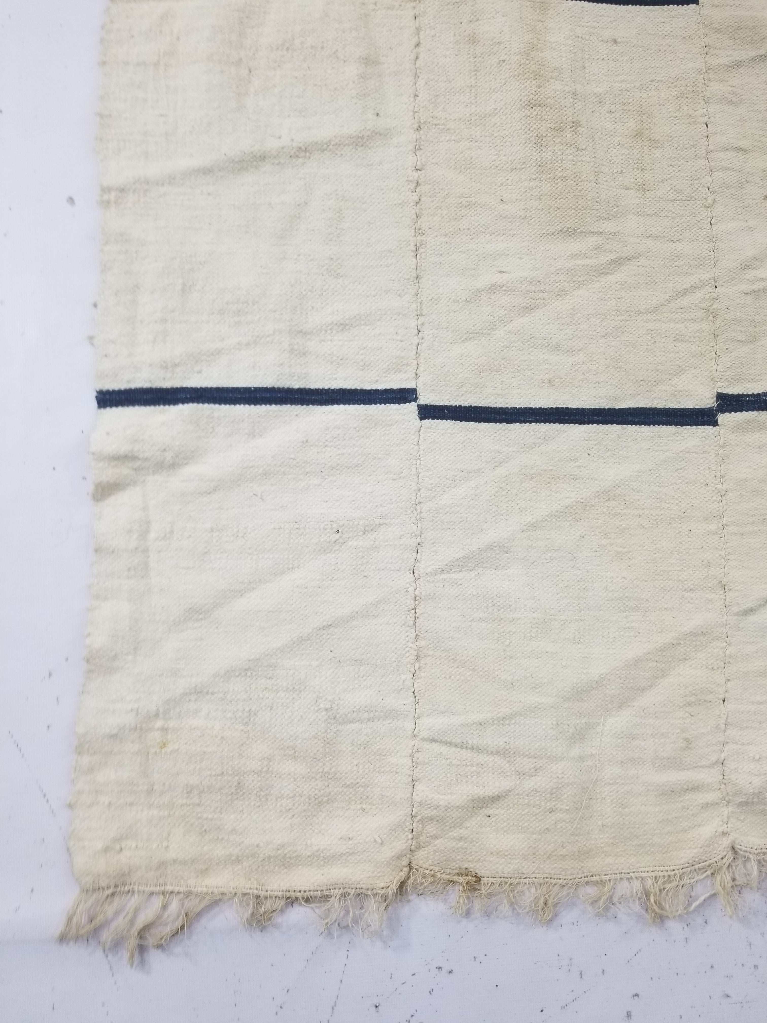 Vintage African Kente Cloth Handwoven Ghananian Textile 226x130cm