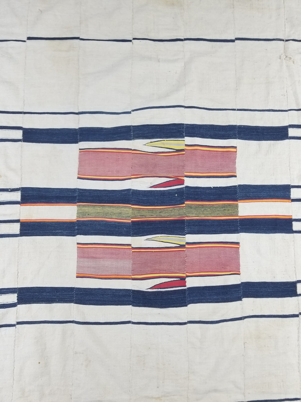 Vintage African Kente Cloth Handwoven Ghananian Textile 226x130cm