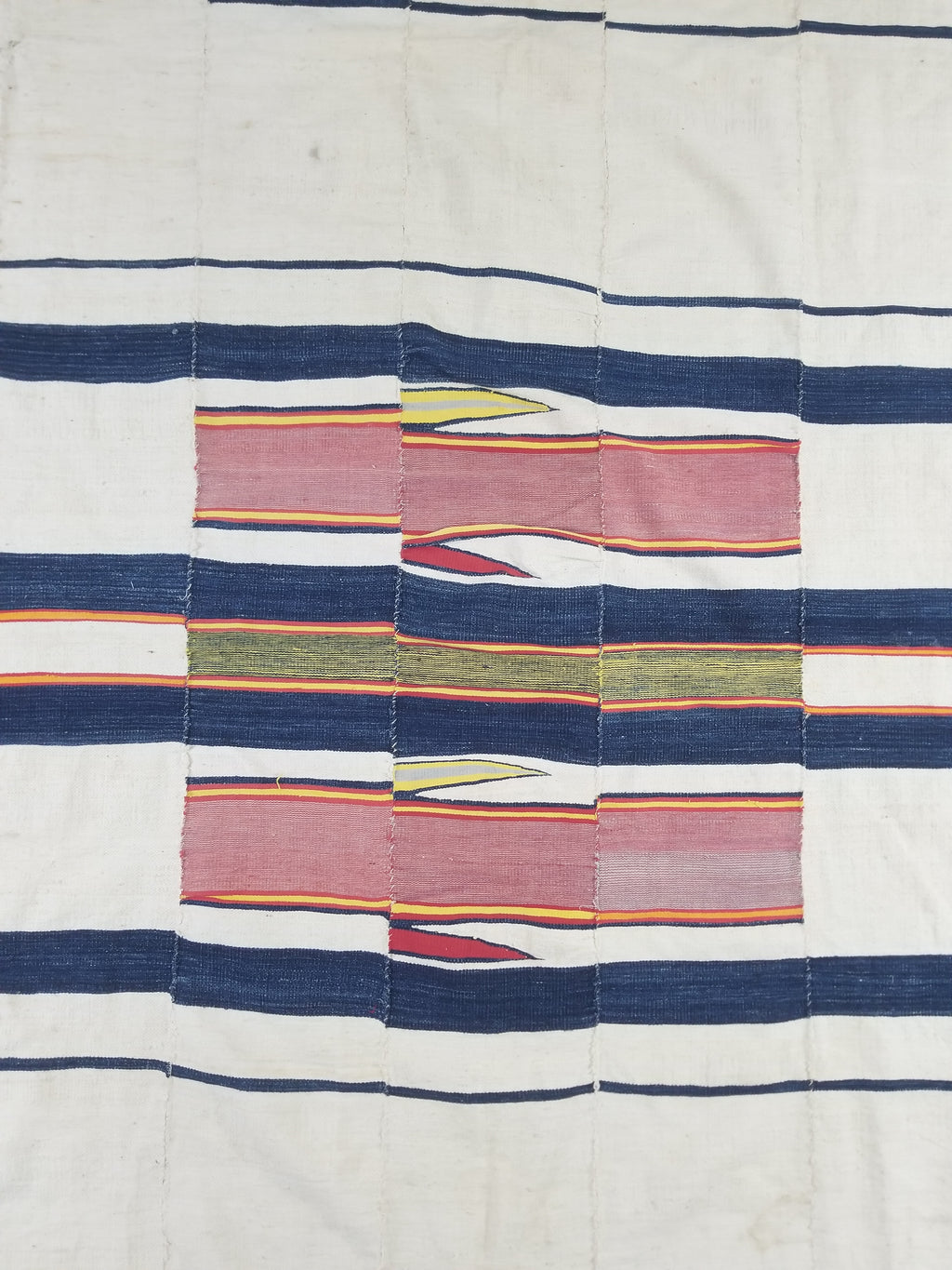 Vintage African Kente Cloth Handwoven Ghananian Textile 226x130cm