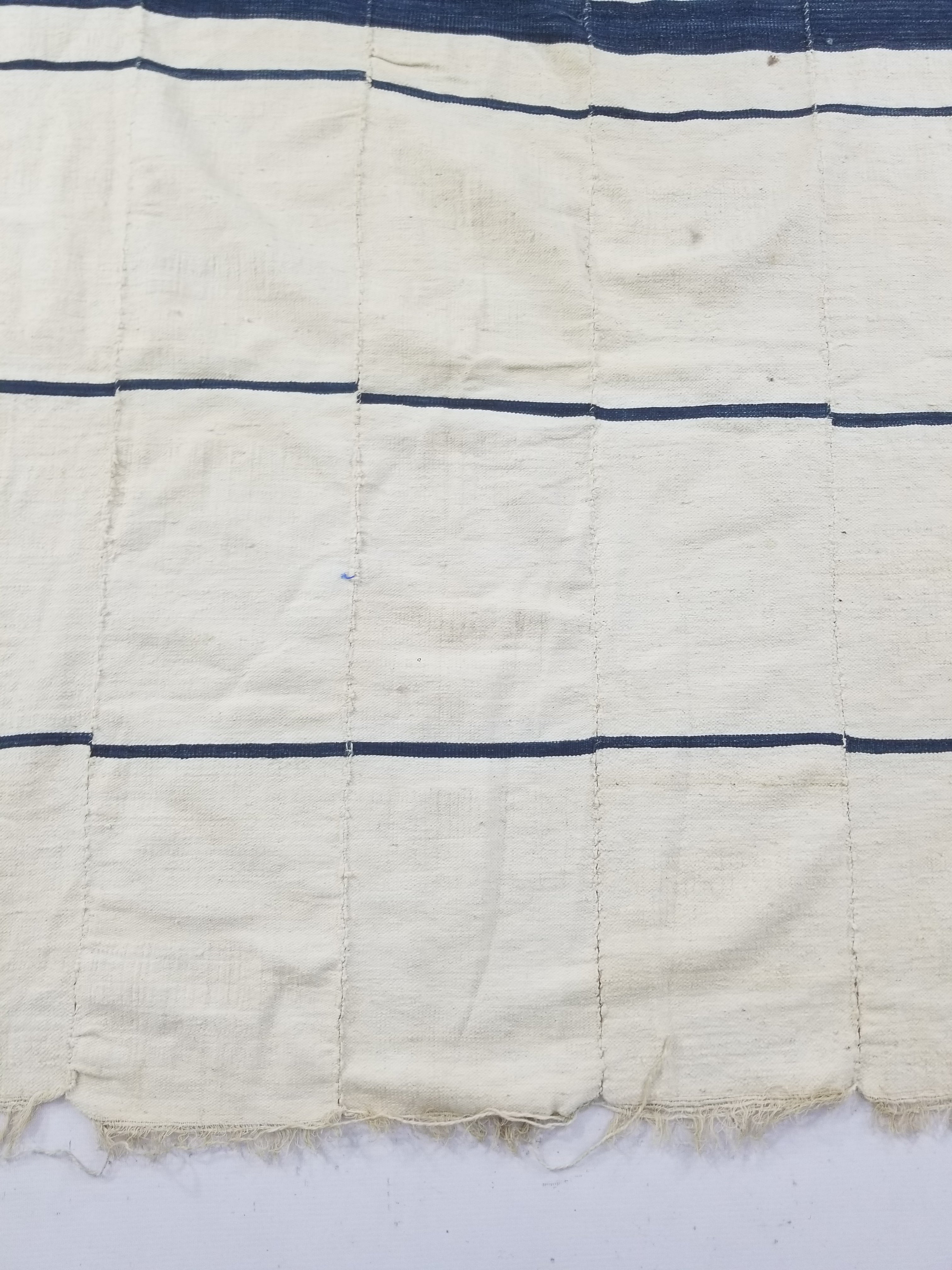 Vintage African Kente Cloth Handwoven Ghananian Textile 226x130cm
