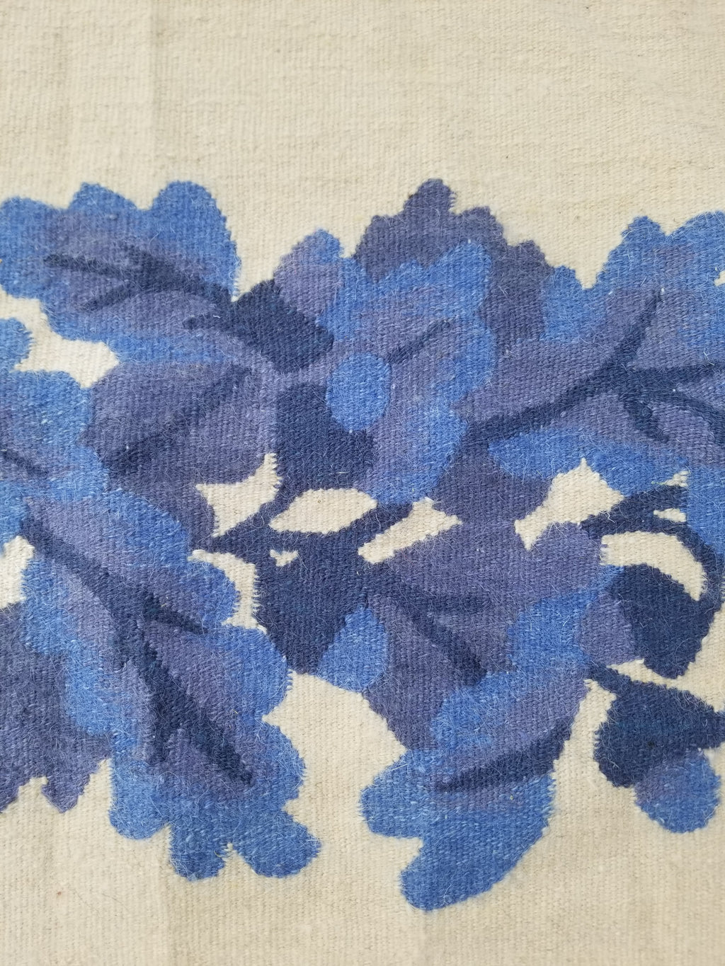 Vintage Traditional Handwoven Scandinavian Floral Border Wool Kilim 242x169cm