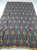 Vintage Ghana Kente Cloth Handwoven Striped Textile Throw 272x172cm