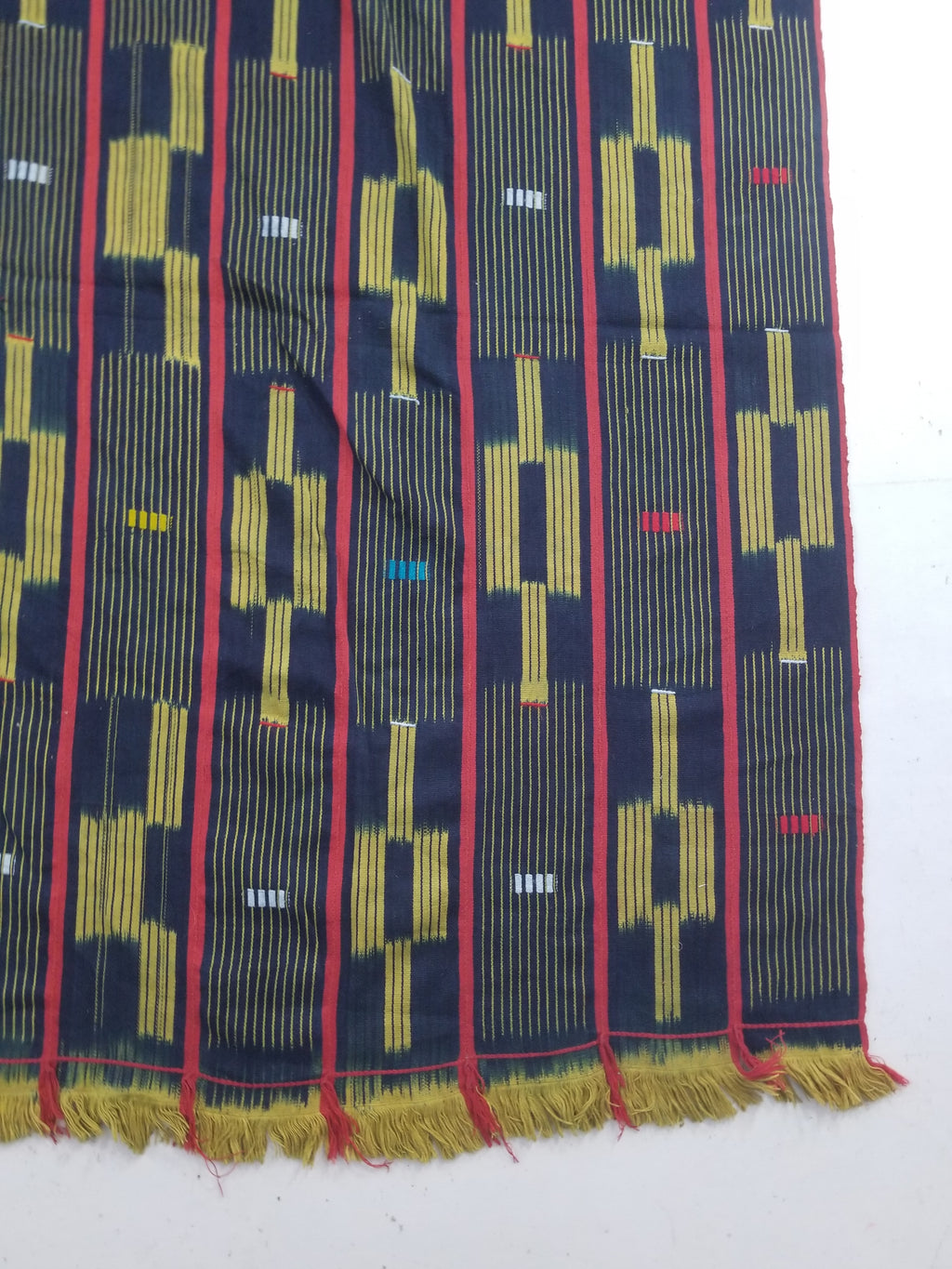 Vintage Ghana Kente Cloth Handwoven Striped Textile Throw 272x172cm