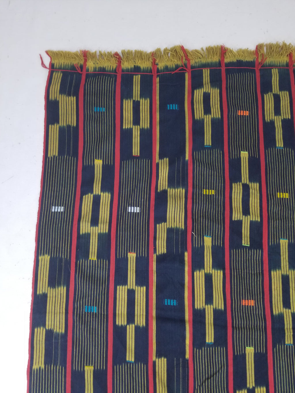 Vintage Ghana Kente Cloth Handwoven Striped Textile Throw 272x172cm