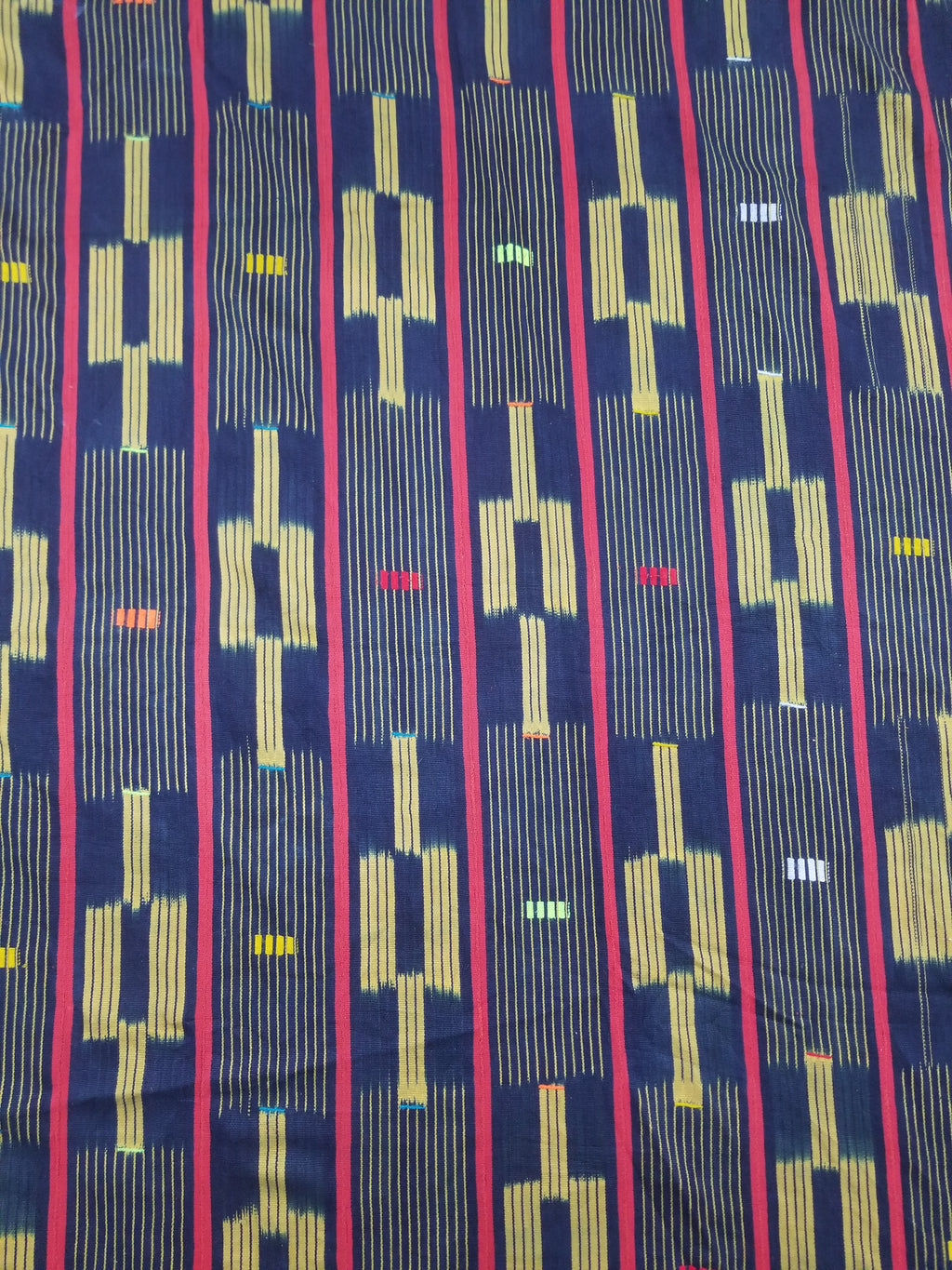 Vintage Ghana Kente Cloth Handwoven Striped Textile Throw 272x172cm