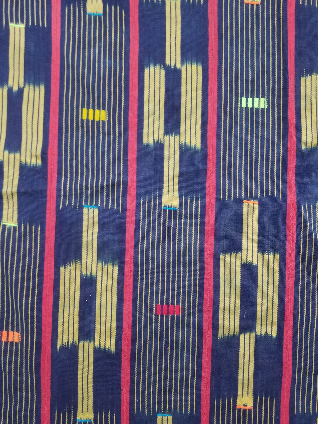 Vintage Ghana Kente Cloth Handwoven Striped Textile Throw 272x172cm
