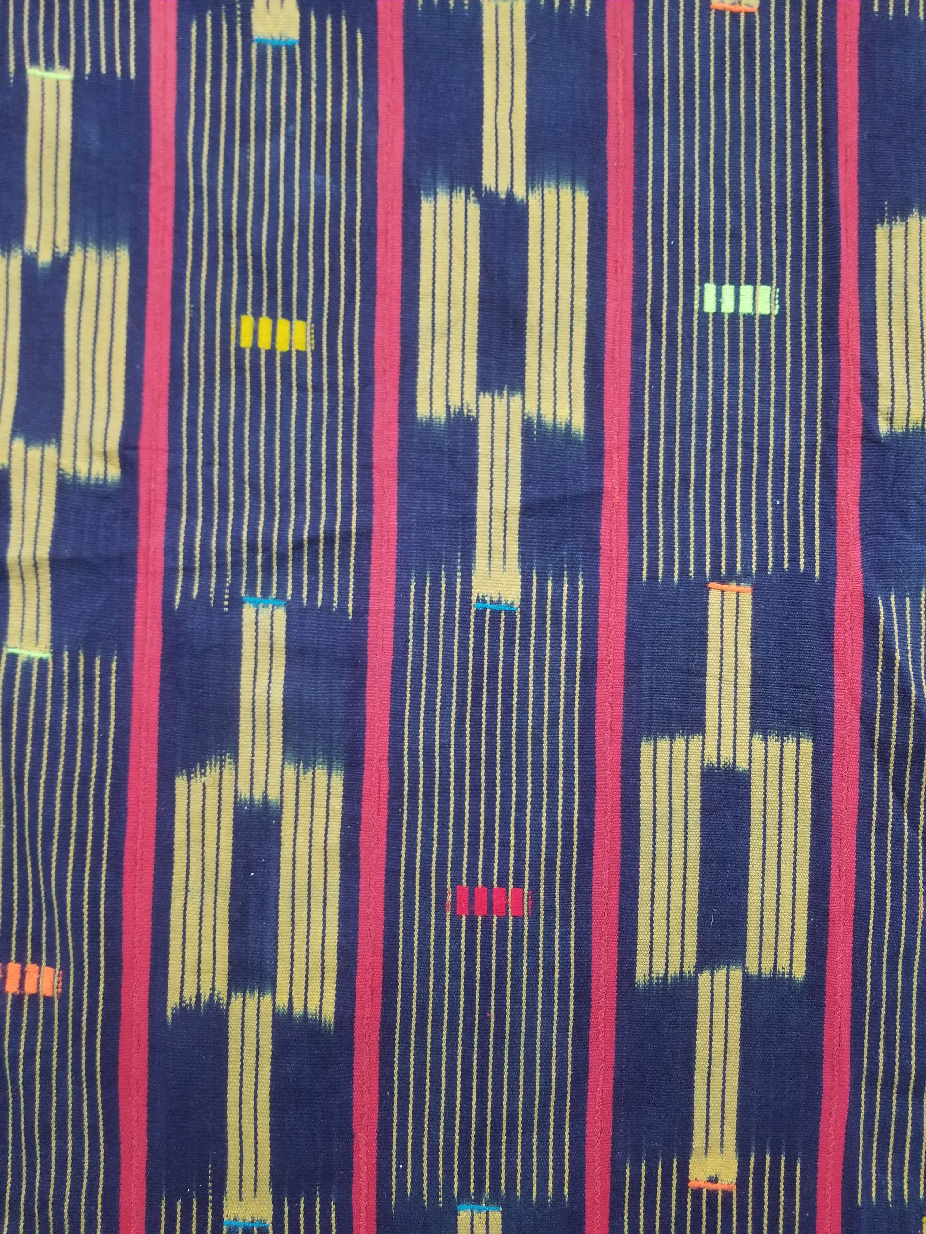 Vintage Ghana Kente Cloth Handwoven Striped Textile Throw 272x172cm