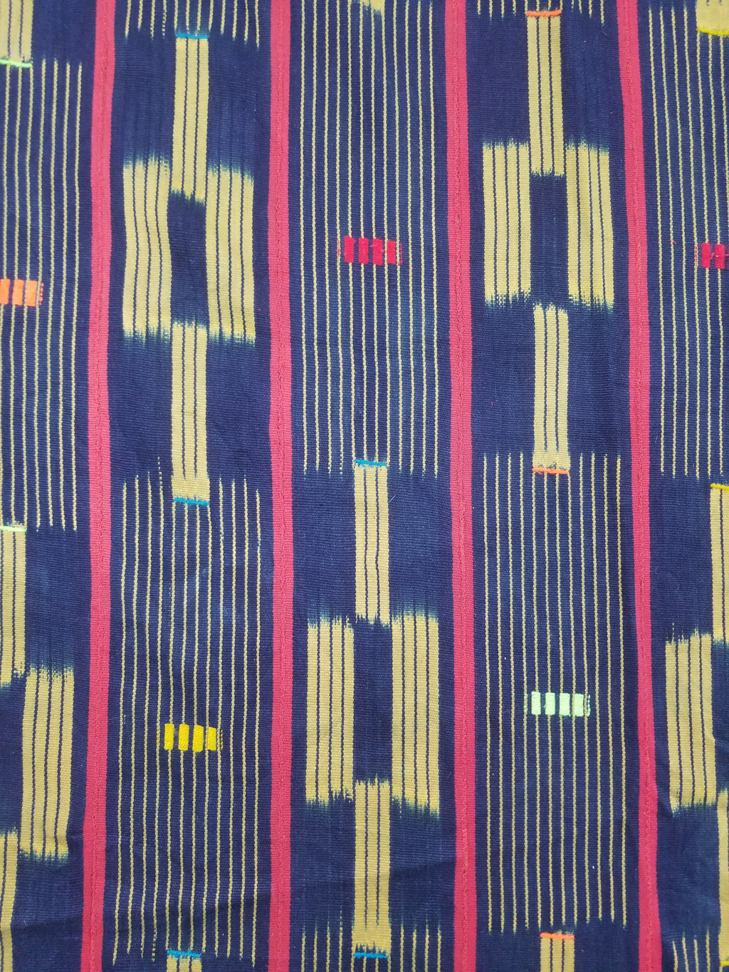 Vintage Ghana Kente Cloth Handwoven Striped Textile Throw 272x172cm