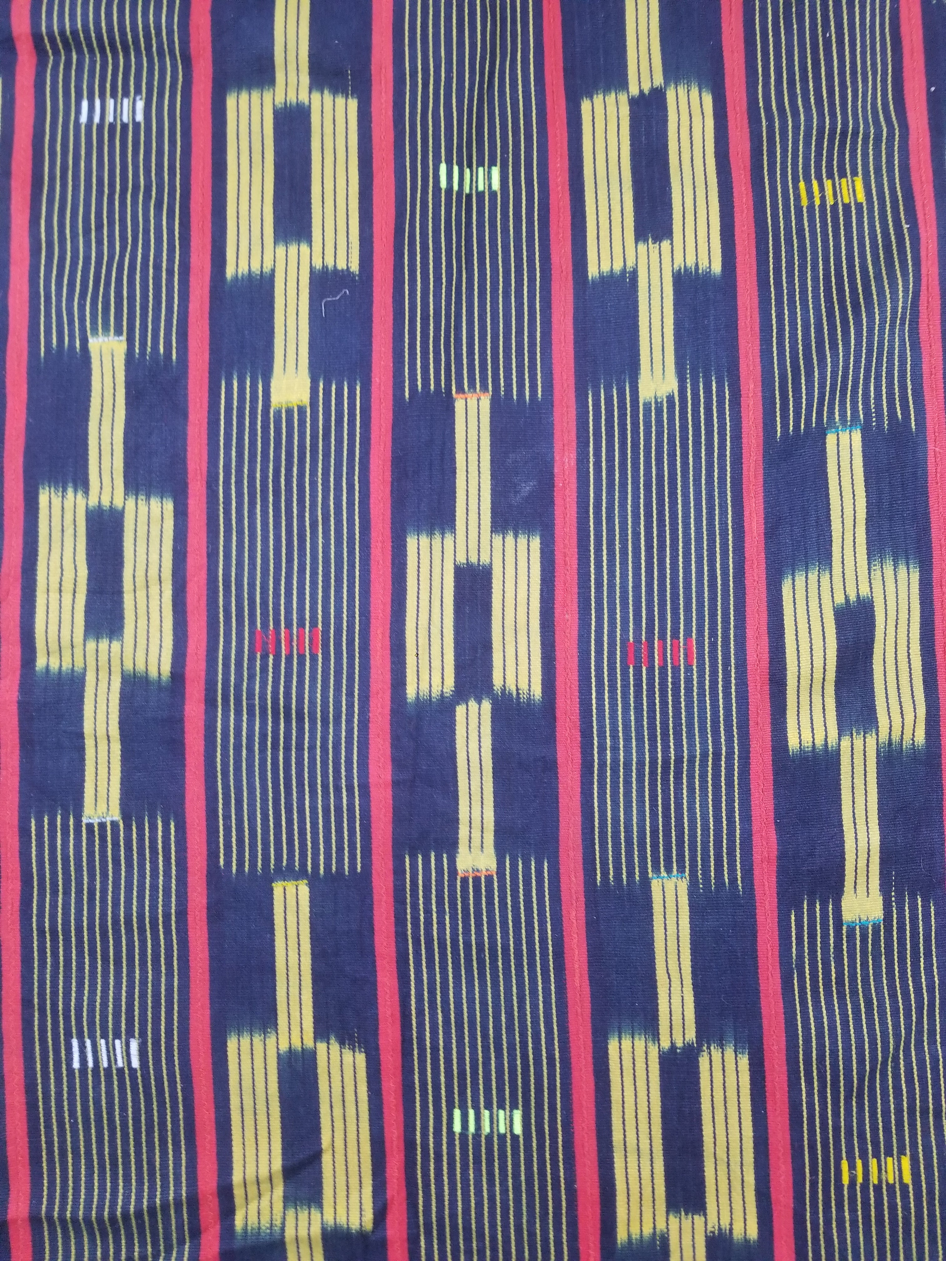 Vintage Ghana Kente Cloth Handwoven Striped Textile Throw 272x172cm