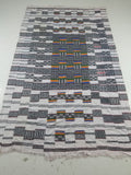 Vintage Ghana Kente Cloth Handwoven Checkerboard Ceremonial Cloth 234x144cm