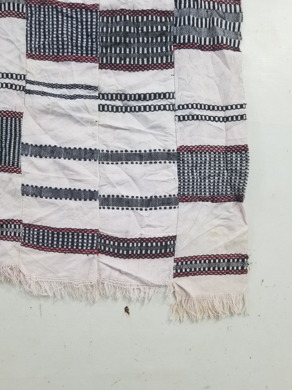 Vintage Ghana Kente Cloth Handwoven Checkerboard Ceremonial Cloth 234x144cm