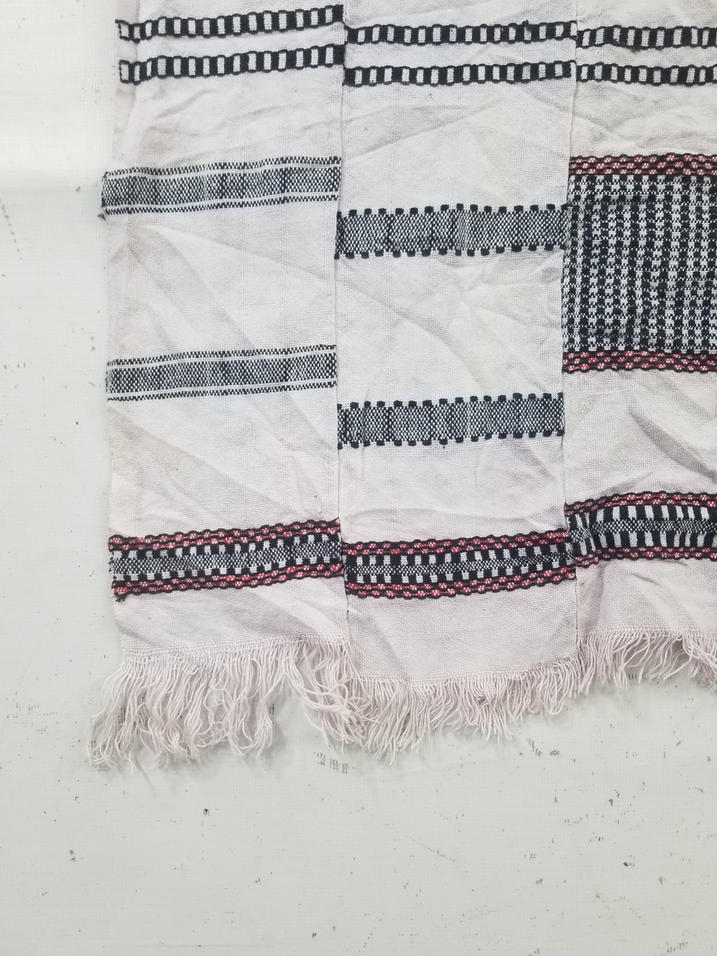 Vintage Ghana Kente Cloth Handwoven Checkerboard Ceremonial Cloth 234x144cm