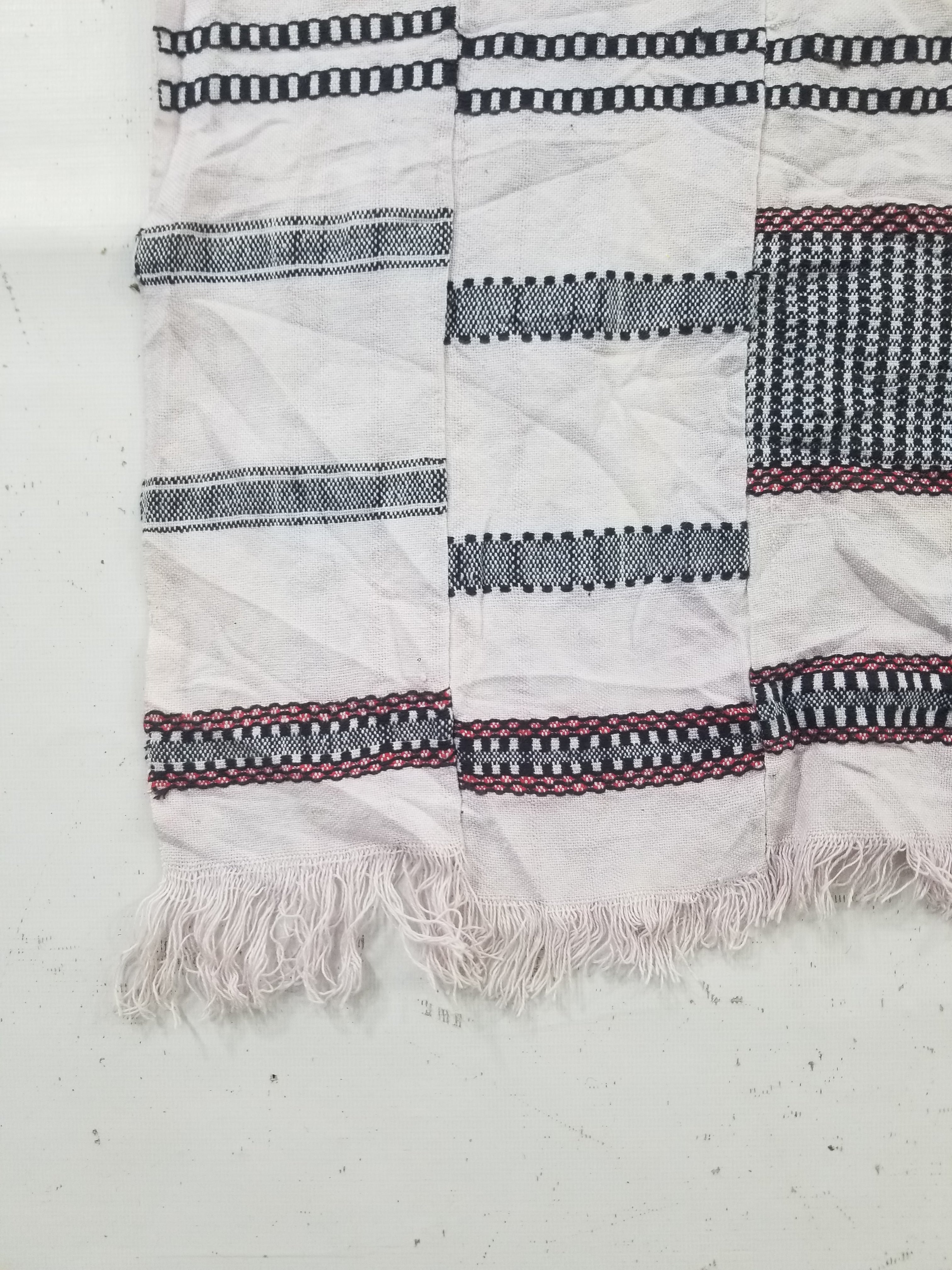 Vintage Ghana Kente Cloth Handwoven Checkerboard Ceremonial Cloth 234x144cm