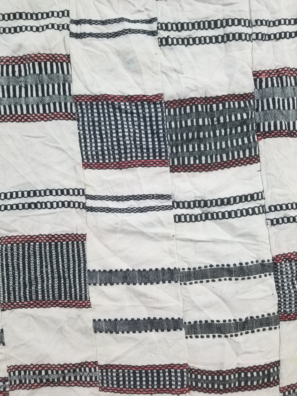 Vintage Ghana Kente Cloth Handwoven Checkerboard Ceremonial Cloth 234x144cm
