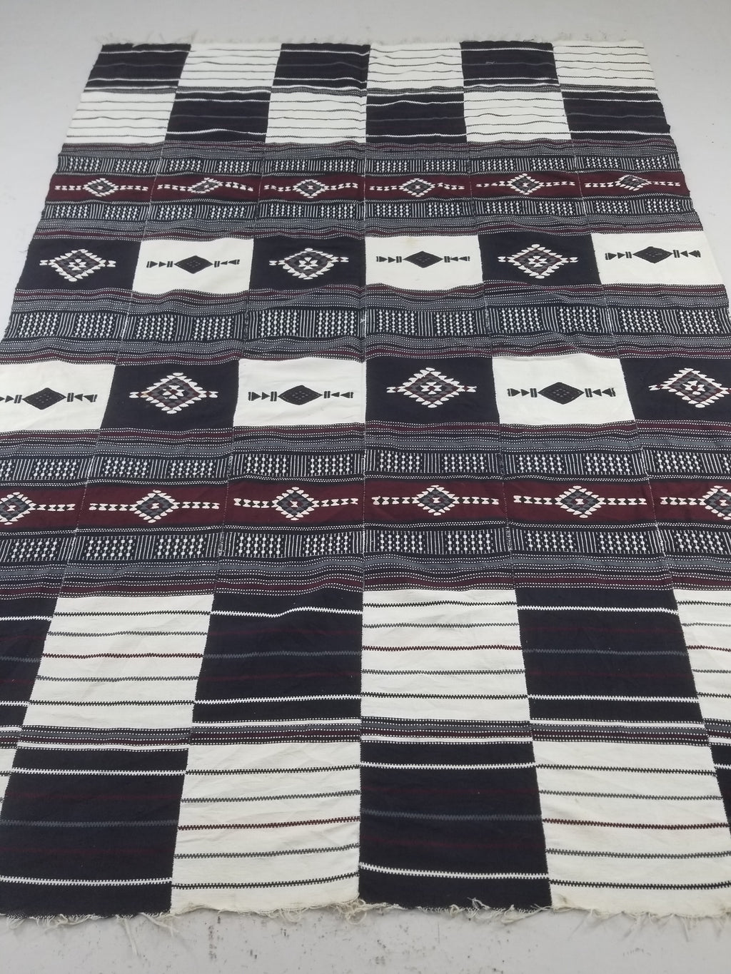 Vintage Traditional African Handwoven Fulani Khasa Blanket 213x153cm
