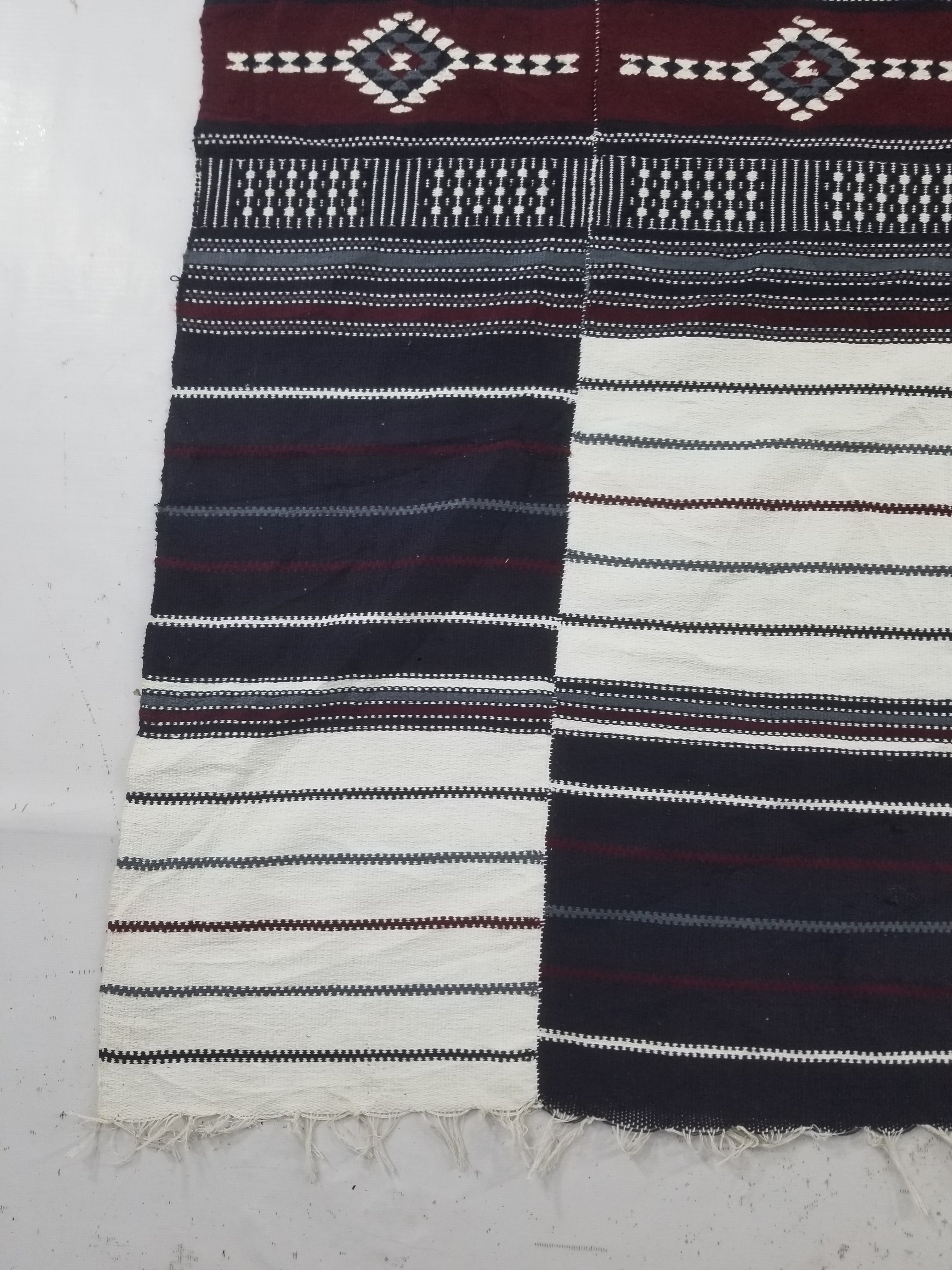 Vintage Traditional African Handwoven Fulani Khasa Blanket 213x153cm