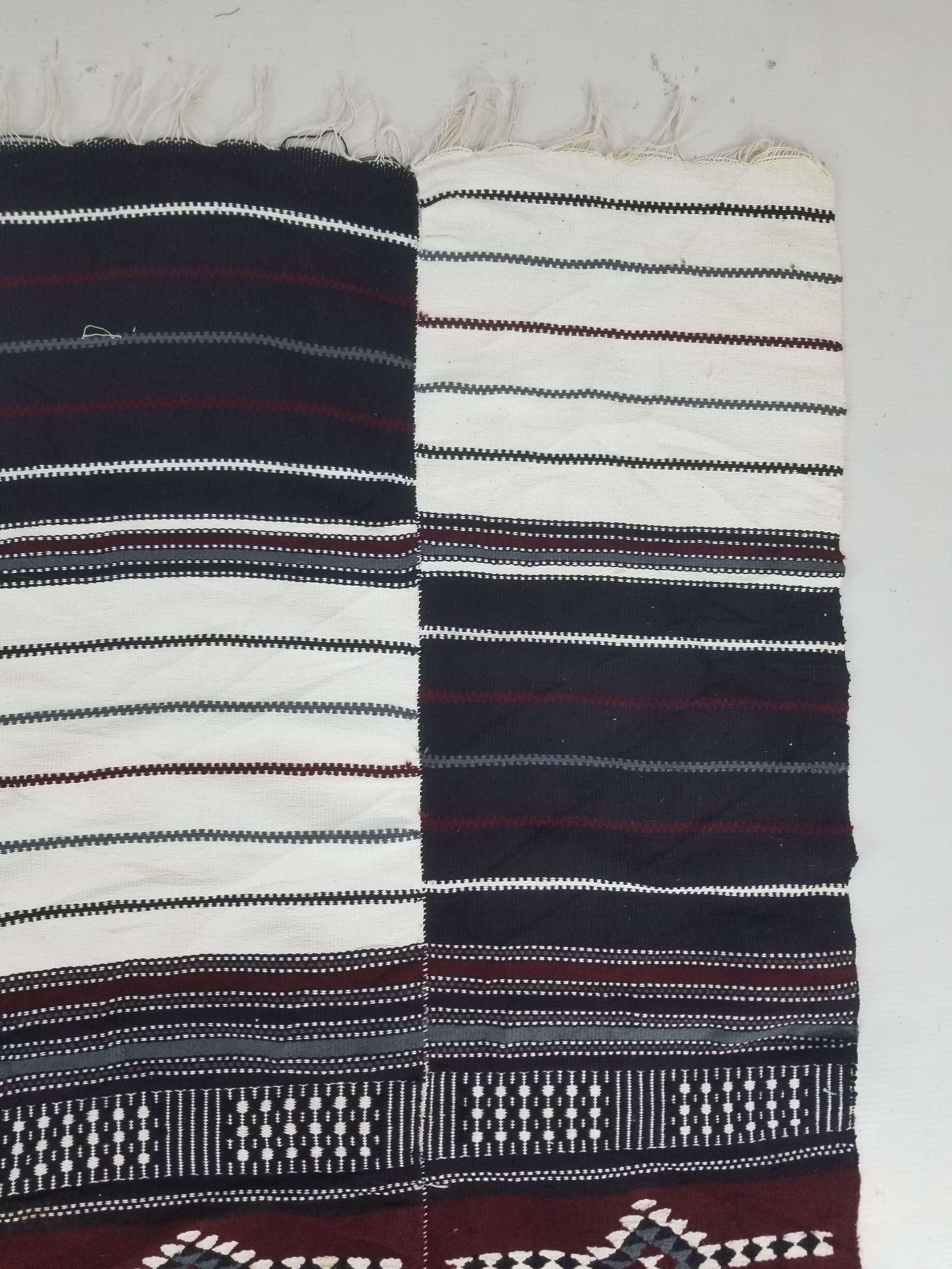 Vintage Traditional African Handwoven Fulani Khasa Blanket 213x153cm