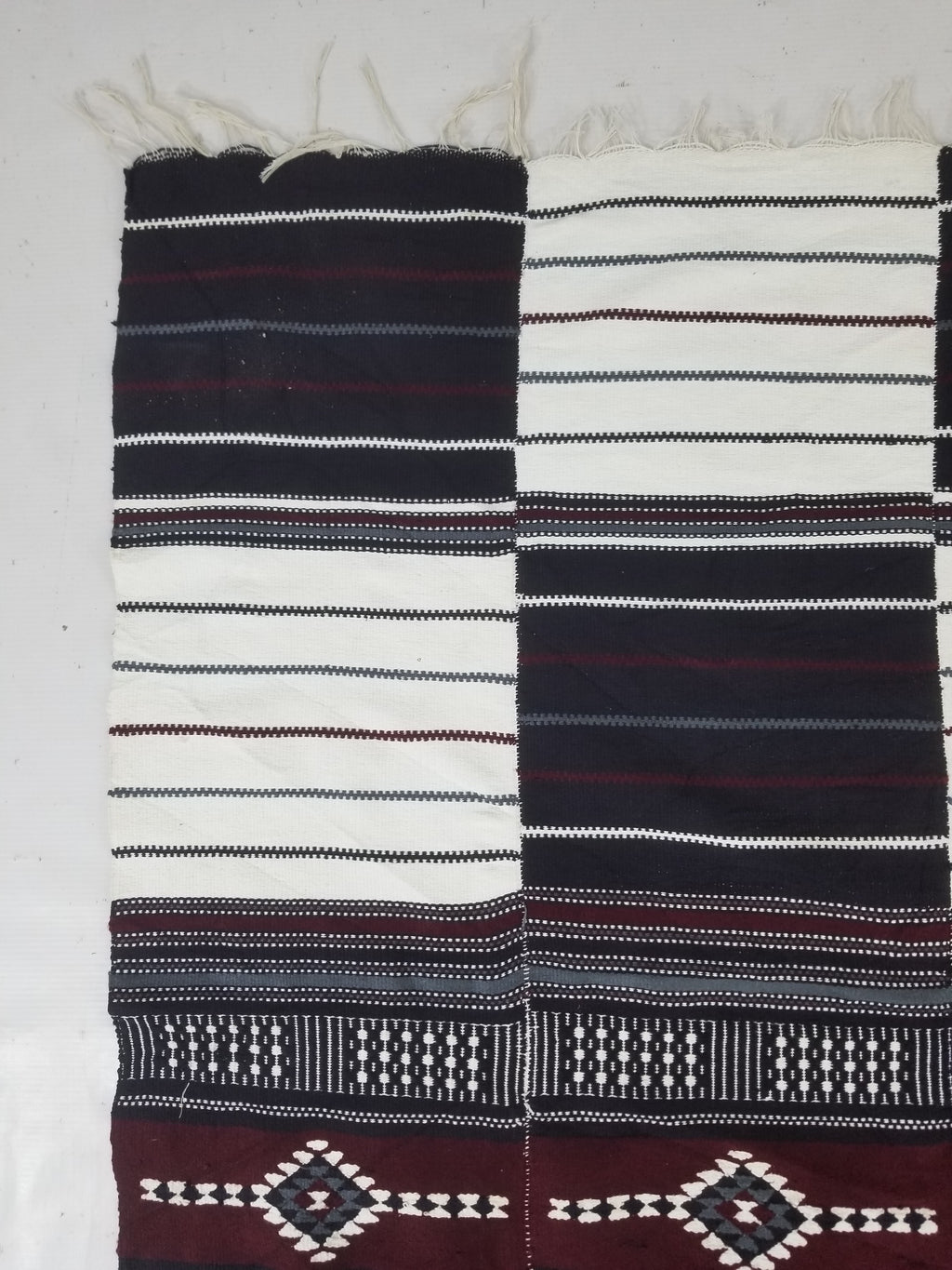 Vintage Traditional African Handwoven Fulani Khasa Blanket 213x153cm