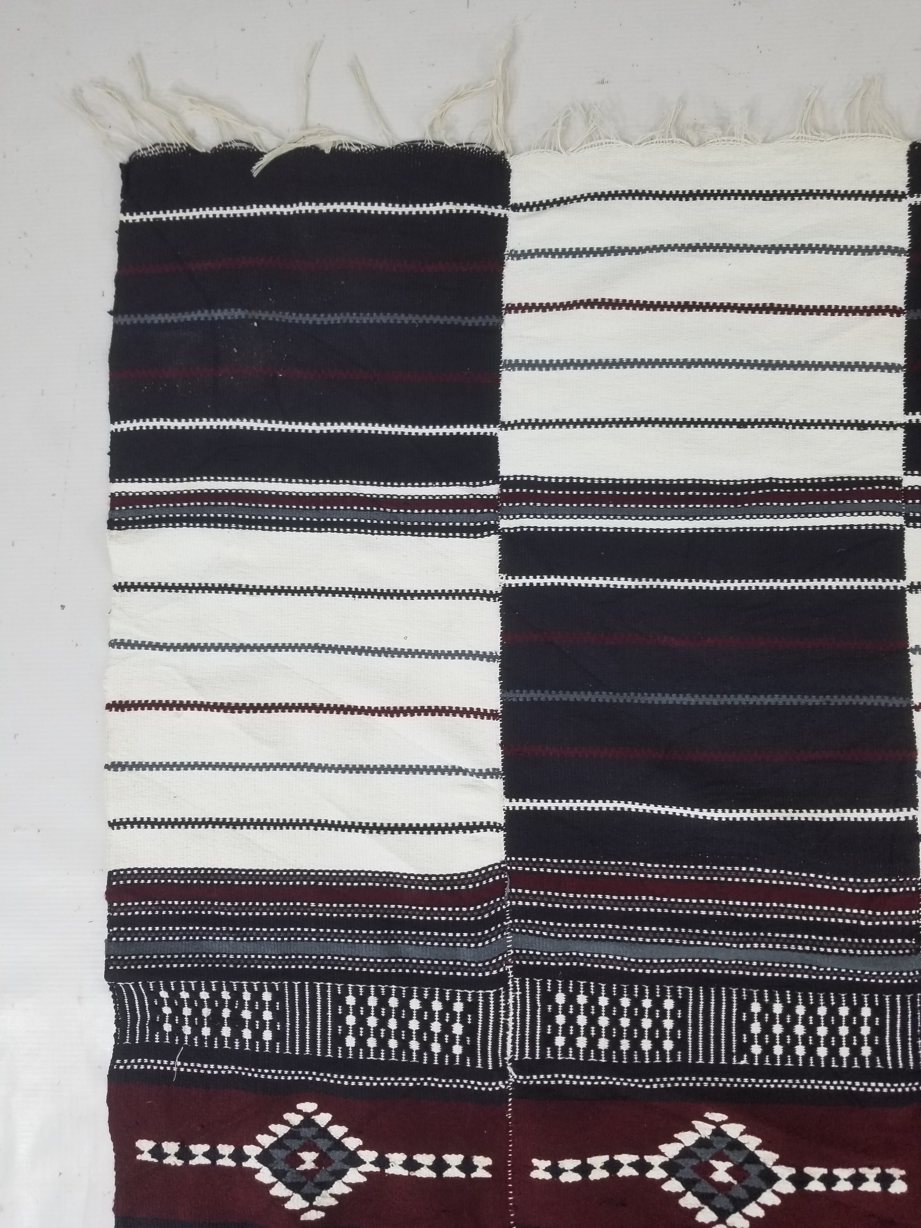Vintage Traditional African Handwoven Fulani Khasa Blanket 213x153cm