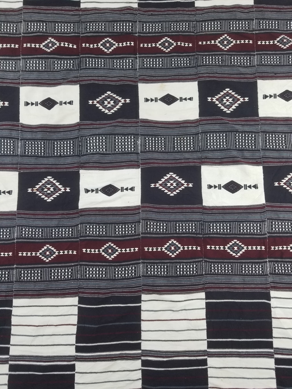 Vintage Traditional African Handwoven Fulani Khasa Blanket 213x153cm