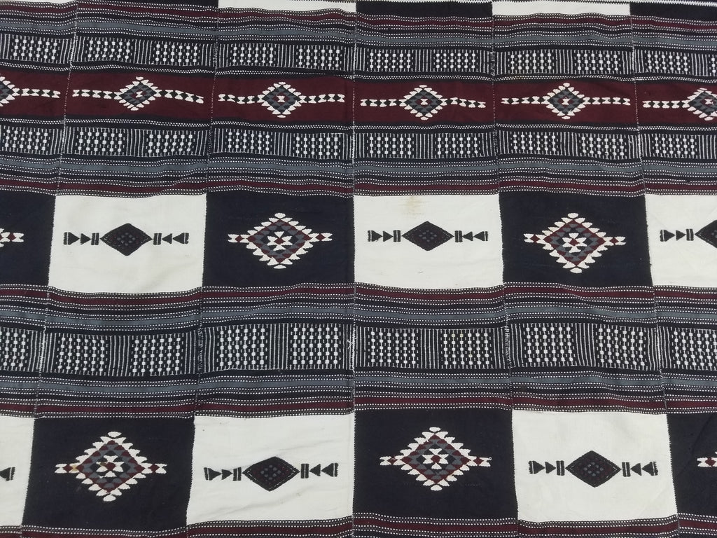 Vintage Traditional African Handwoven Fulani Khasa Blanket 213x153cm