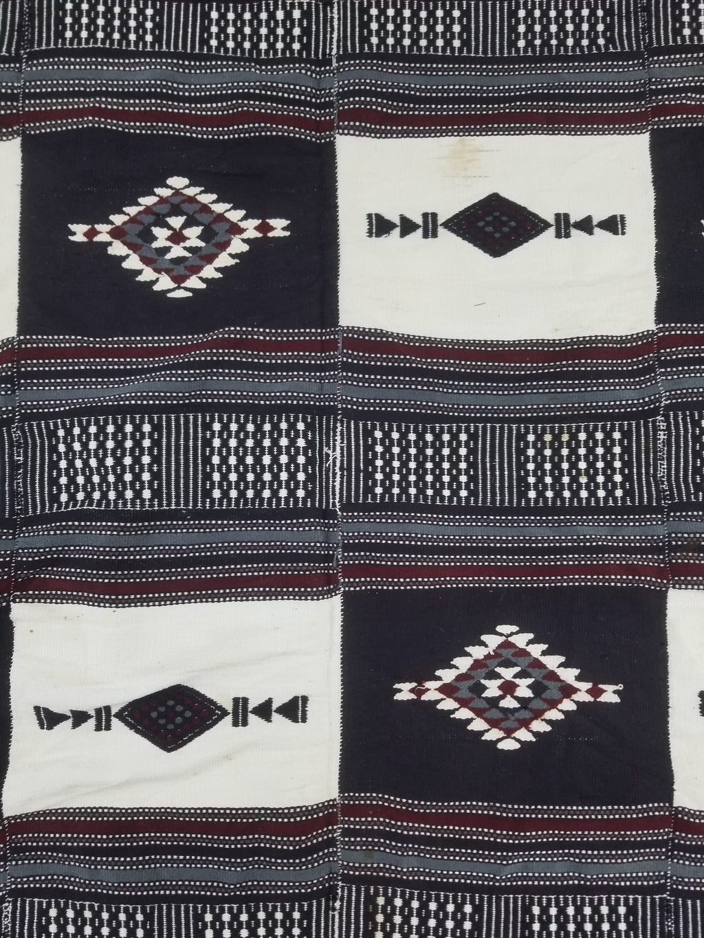 Vintage Traditional African Handwoven Fulani Khasa Blanket 213x153cm