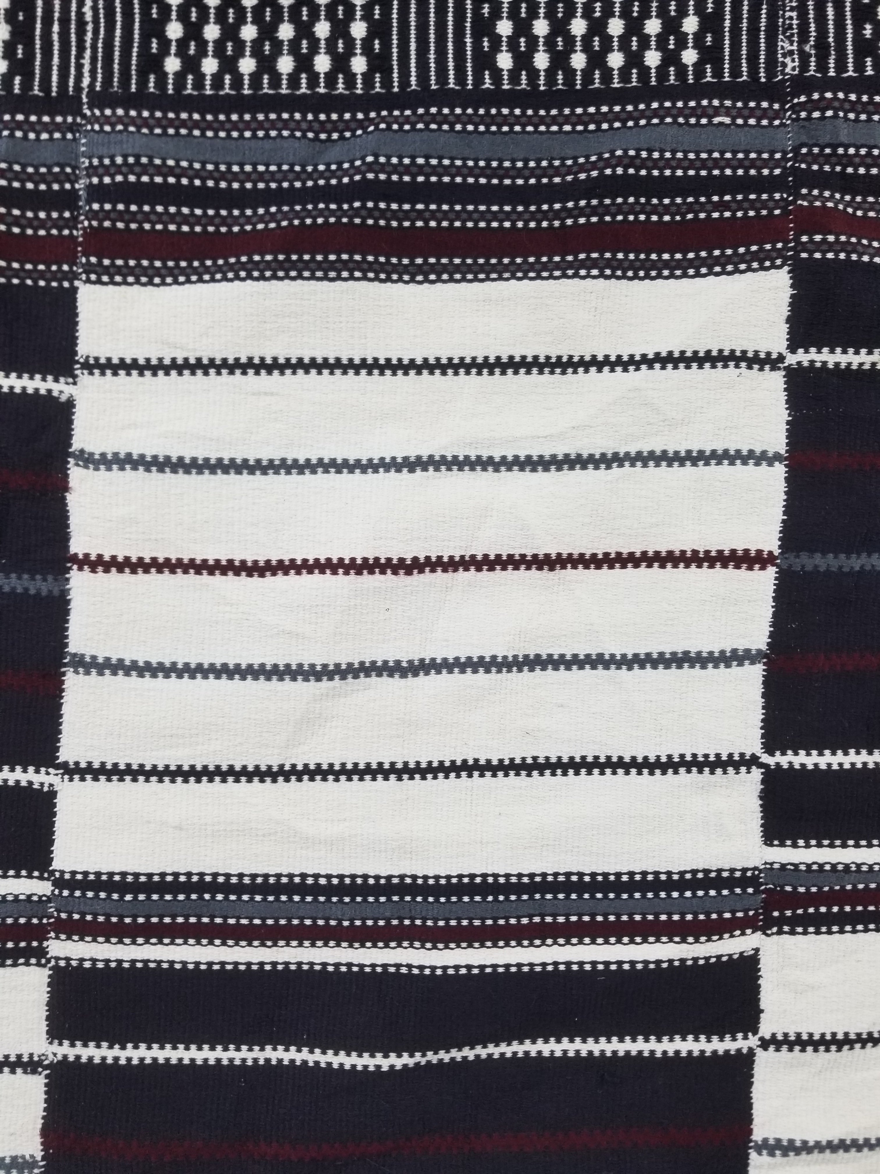 Vintage Traditional African Handwoven Fulani Khasa Blanket 213x153cm