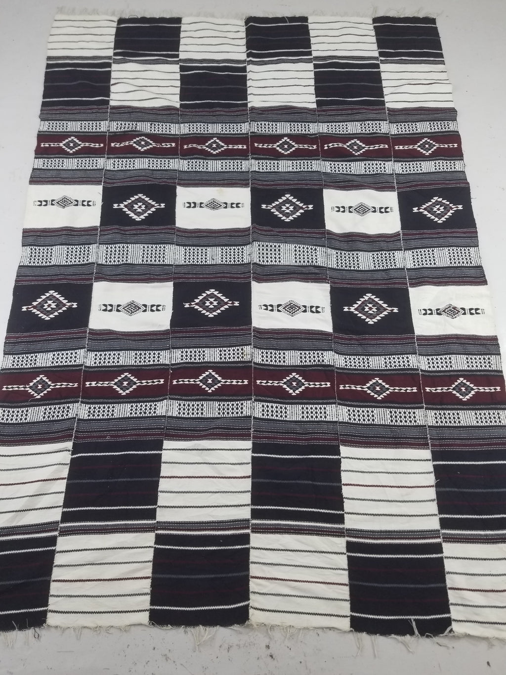 Vintage Traditional African Handwoven Fulani Khasa Blanket 213x153cm