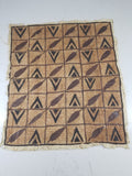 Vintage Polynesian Hand Painted Tapa Barkcloth Wall Hanging 151x126cm