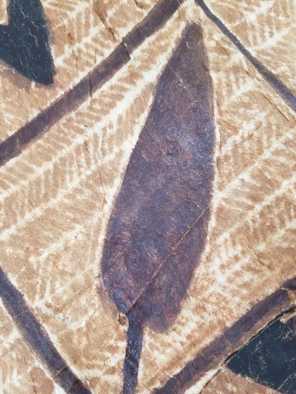 Vintage Polynesian Hand Painted Tapa Barkcloth Wall Hanging 151x126cm