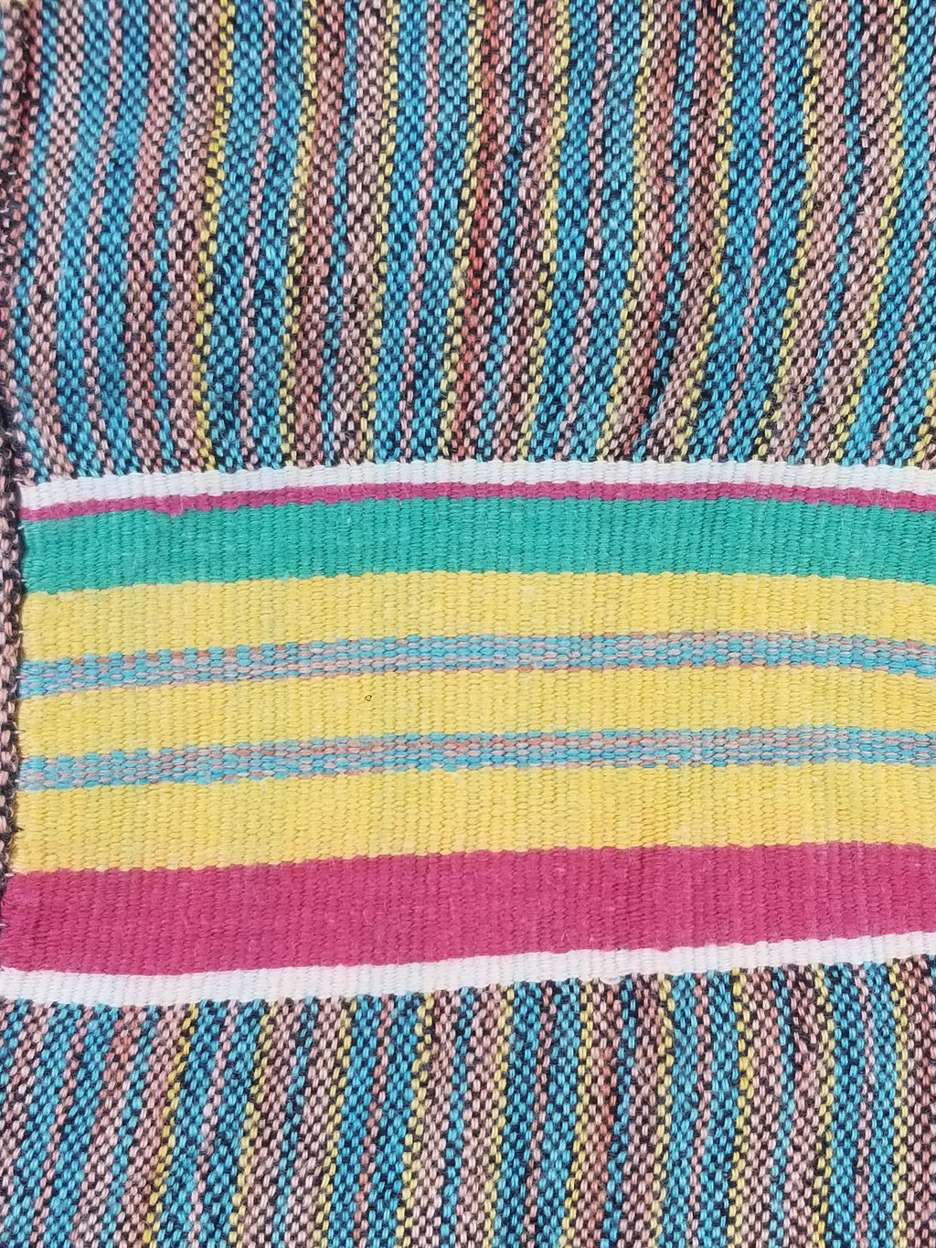 Vintage Ghana Kente Cloth Handwoven Striped Textile Throw 233x178cm