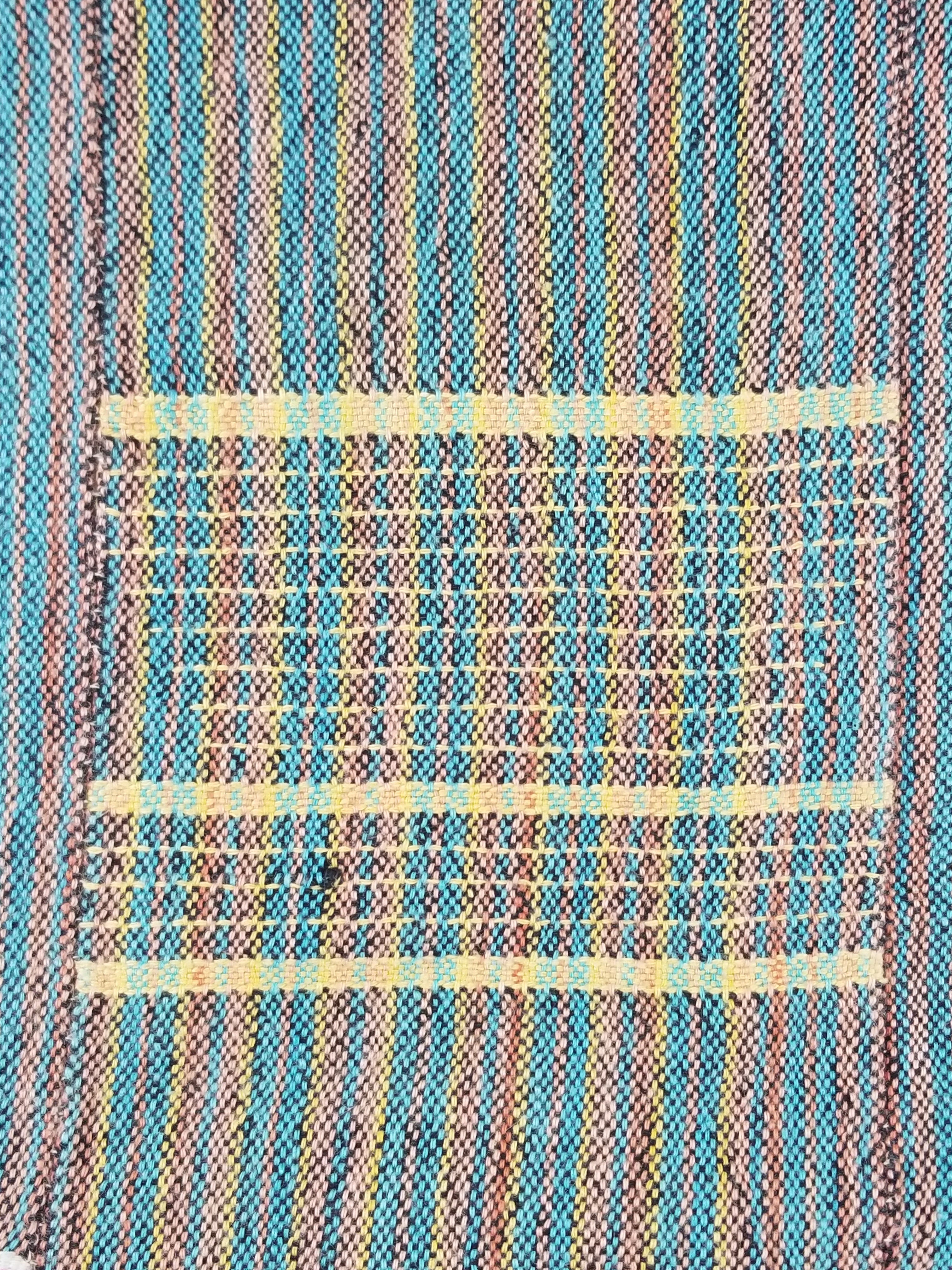 Vintage Ghana Kente Cloth Handwoven Striped Textile Throw 233x178cm
