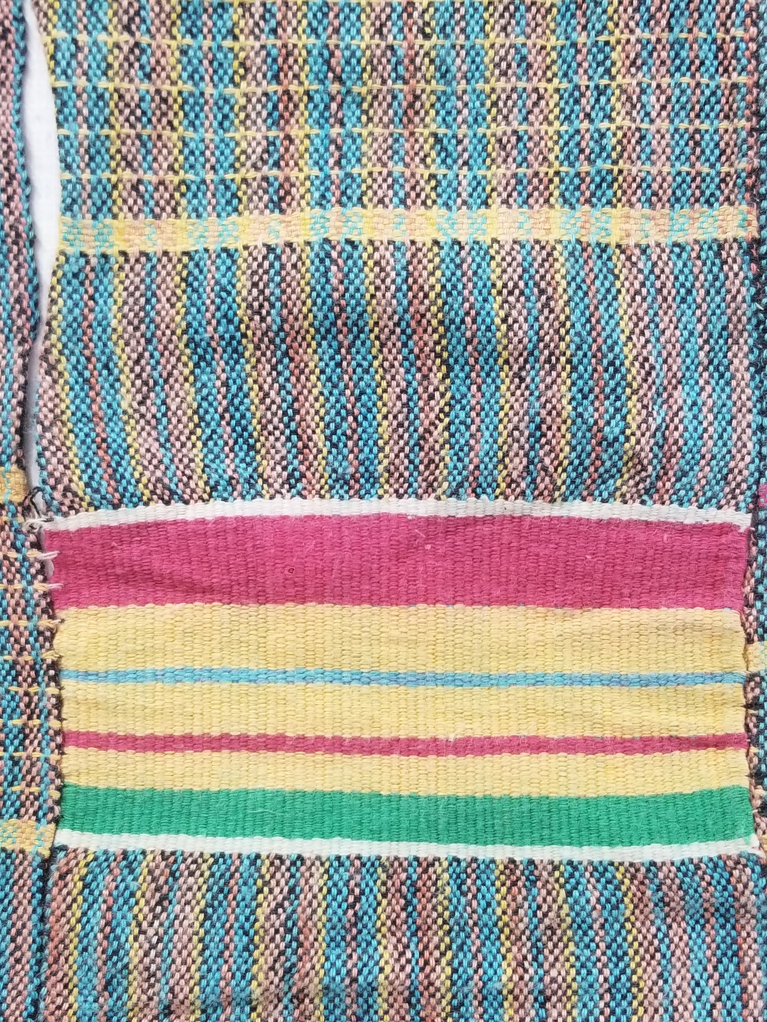Vintage Ghana Kente Cloth Handwoven Striped Textile Throw 233x178cm