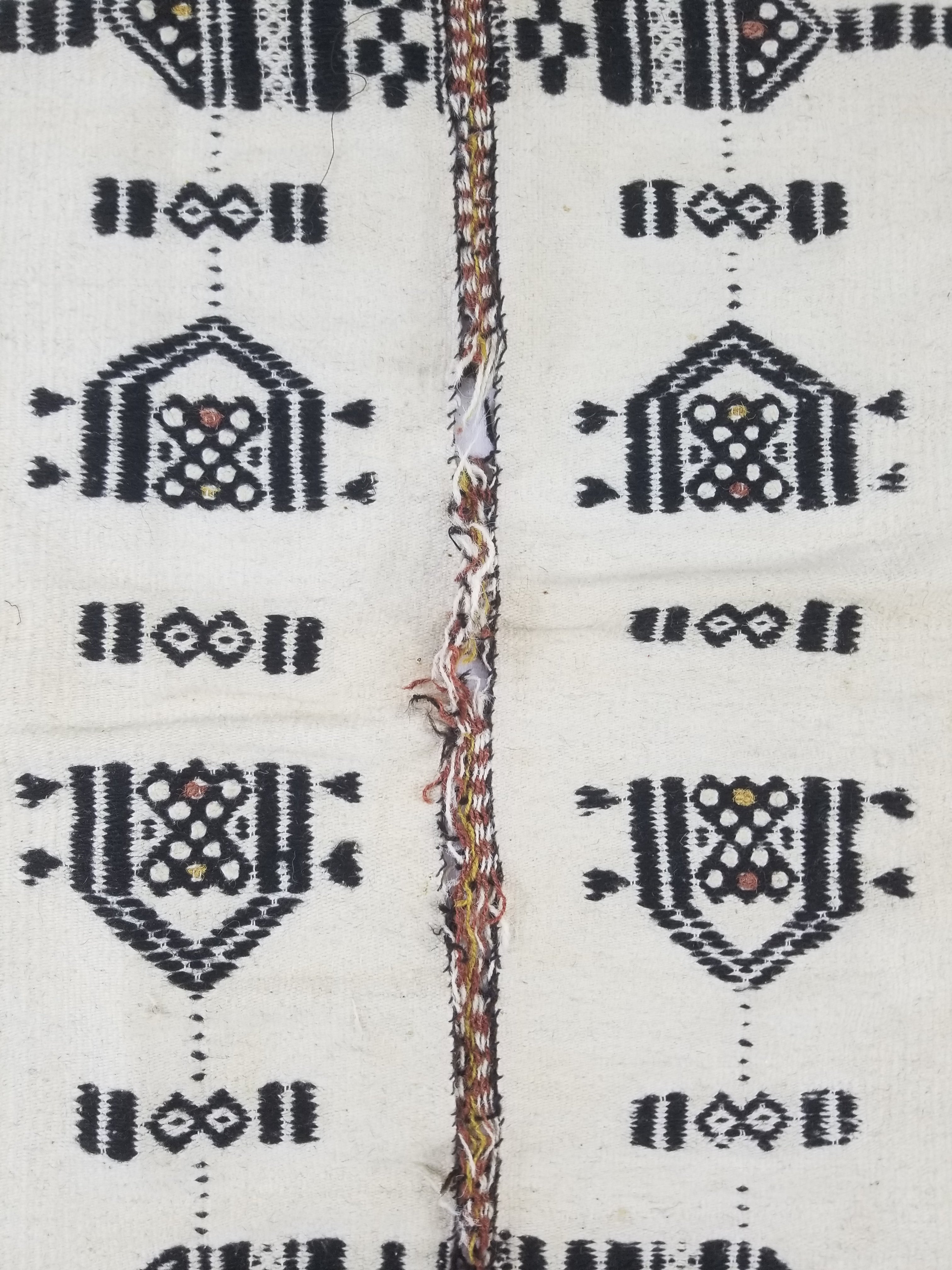 Vintage Traditional African Handwoven Tribal Fulani Khasa Blanket 226x122cm