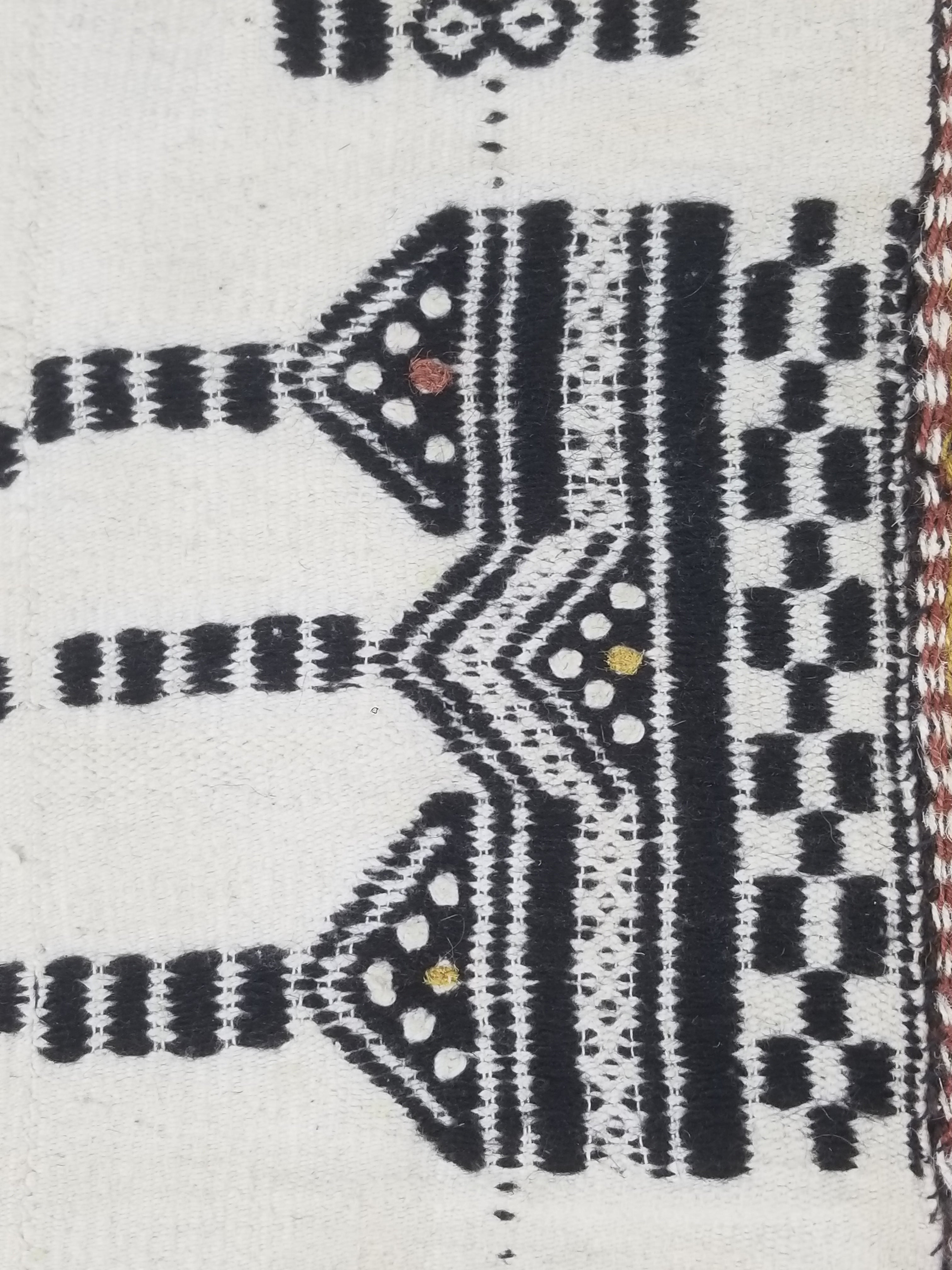 Vintage Traditional African Handwoven Tribal Fulani Khasa Blanket 226x122cm