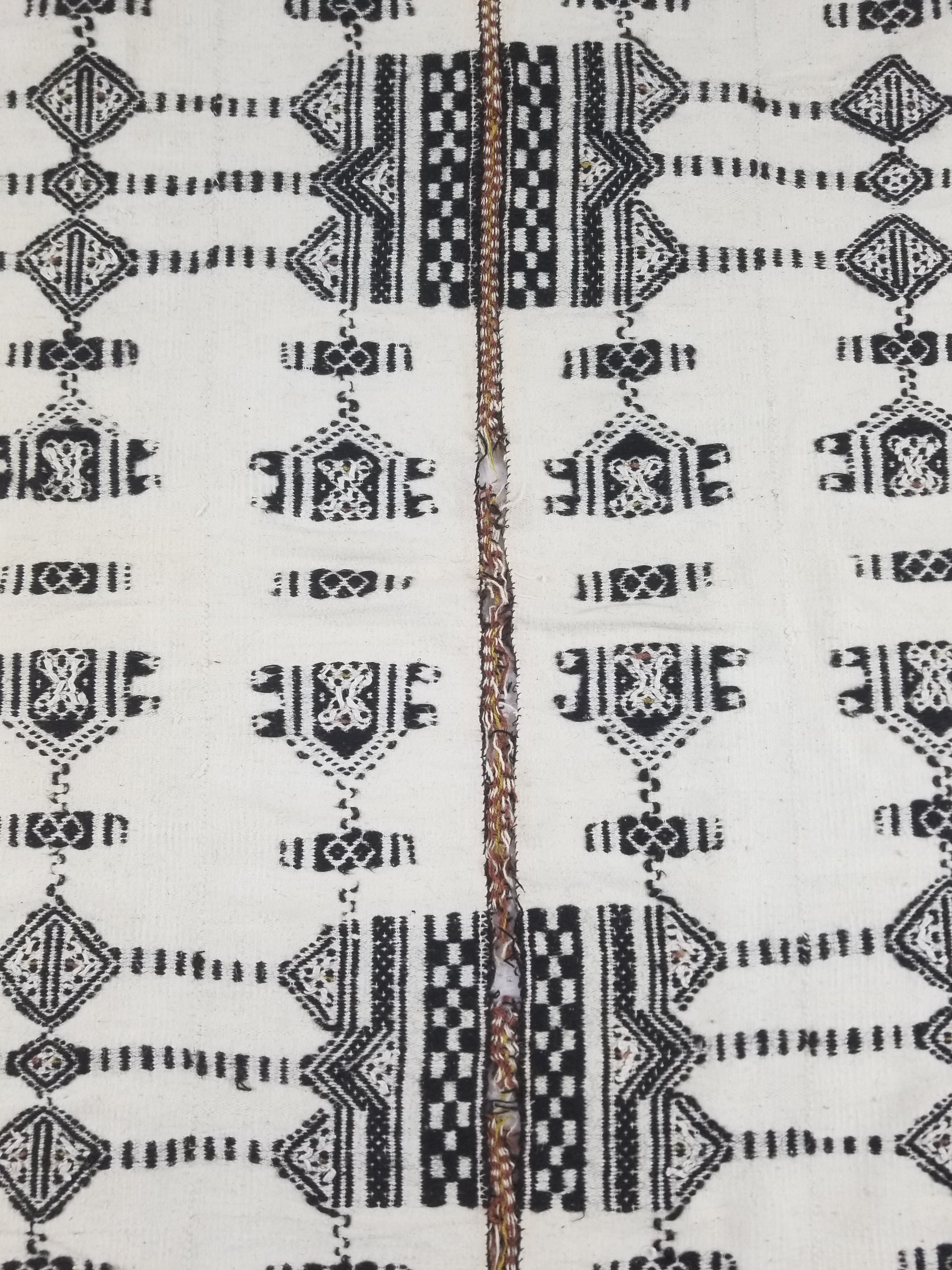 Vintage Traditional African Handwoven Tribal Fulani Khasa Blanket 226x122cm