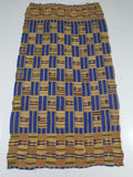 Vintage Ghana Kente Cloth Handwoven Patchwork Checkerboard Textile 173x93cm
