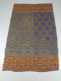 Vintage Ghana Kente Cloth Handwoven Patchwork Checkerboard Textile 181x115cm