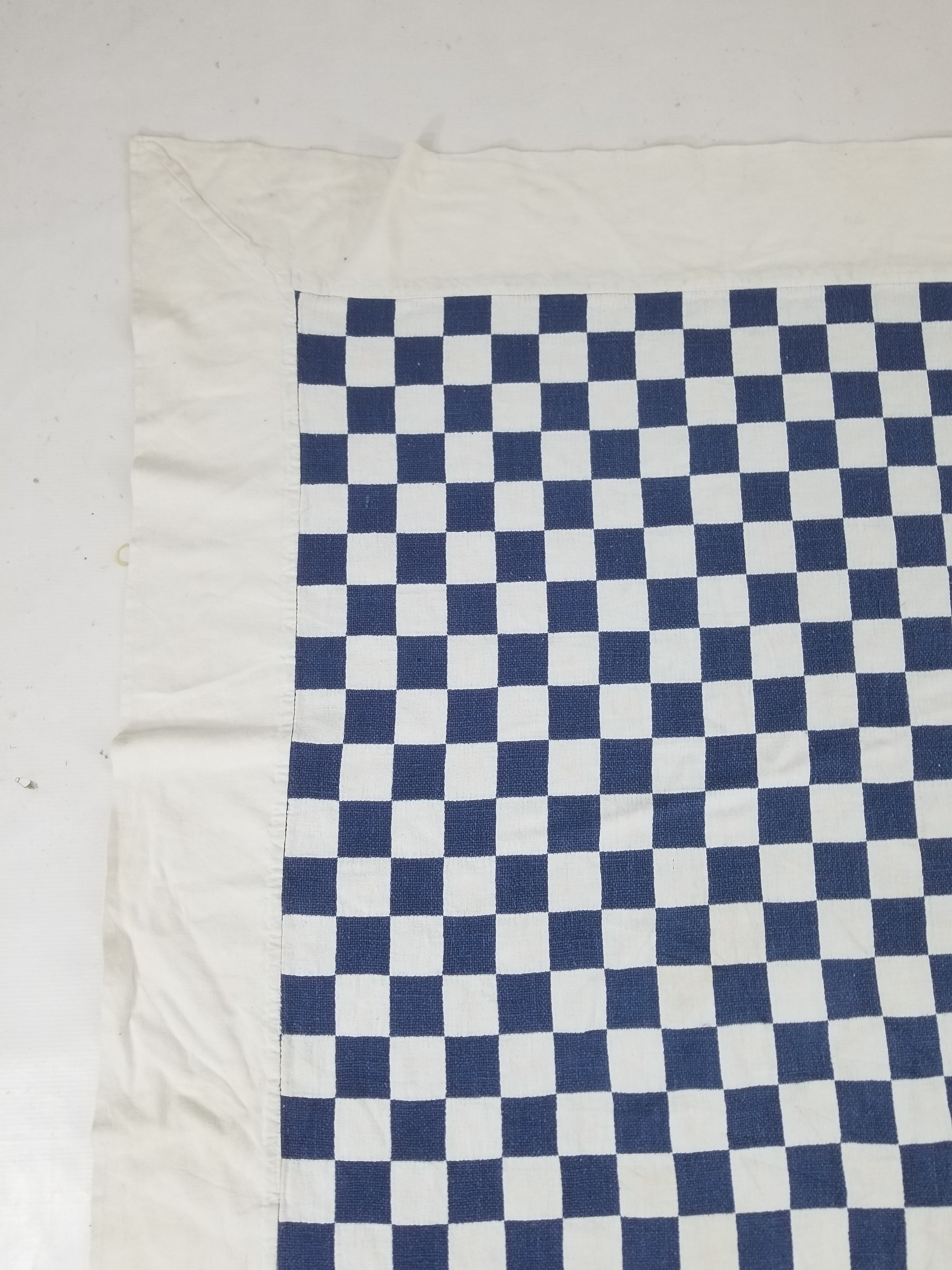 Vintage Traditional African Handwoven Checkerboard Textile Throw 226x197cm