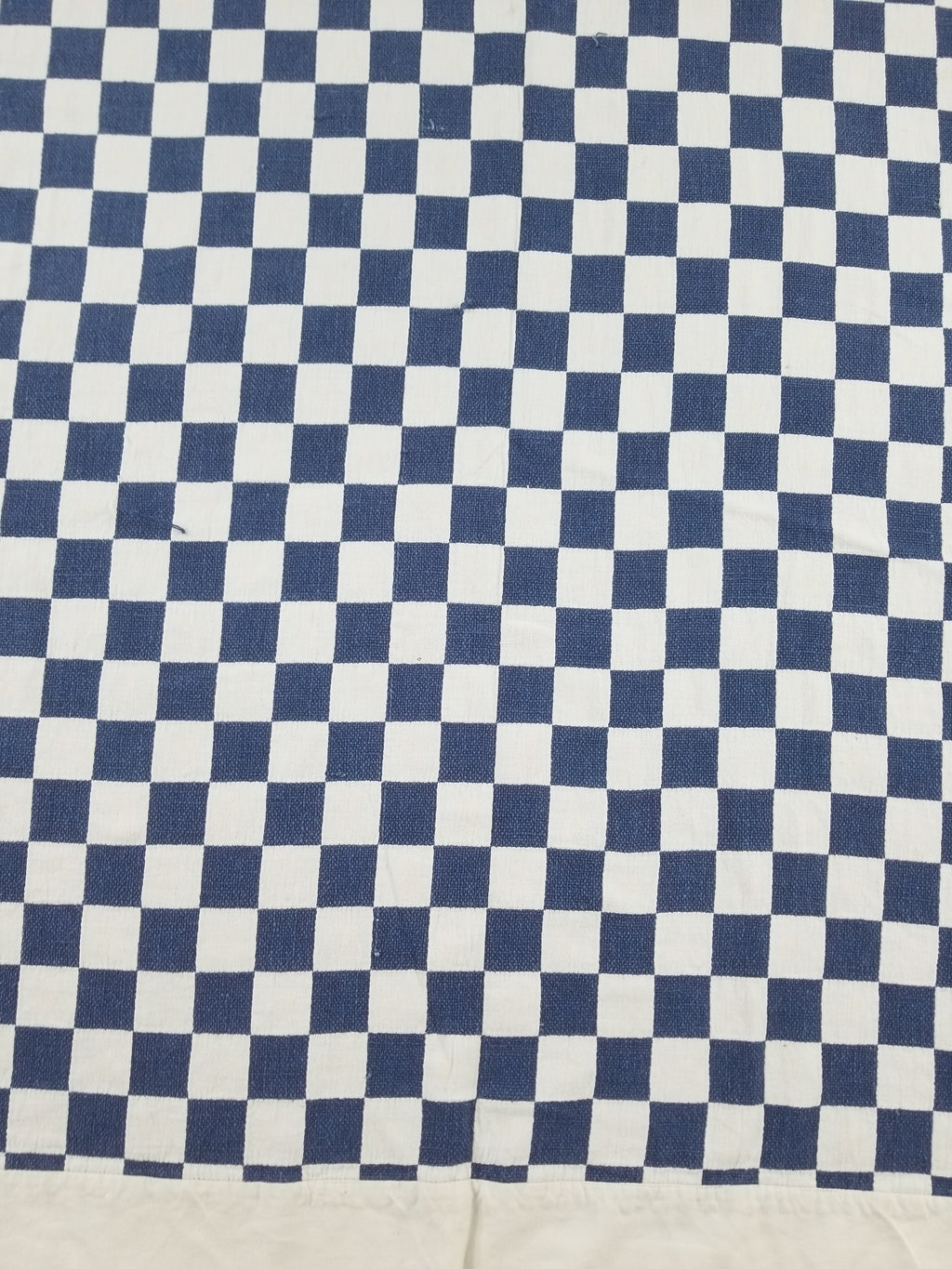 Vintage Traditional African Handwoven Checkerboard Textile Throw 226x197cm